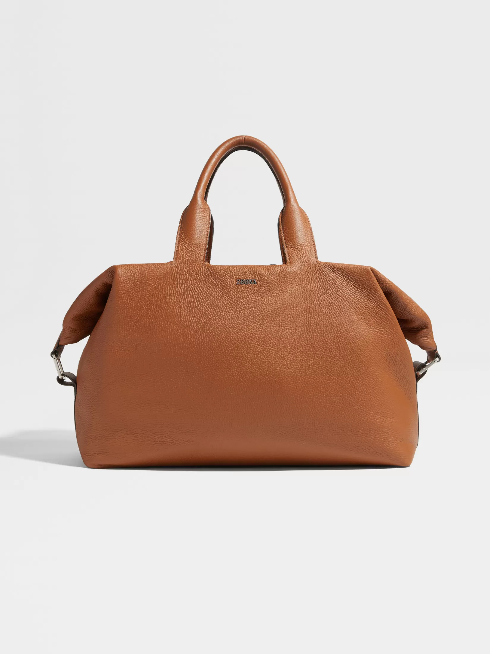 Discount ZEGNA Bolsa de Viaje Raglan en Piel de Ciervo Color Foliage