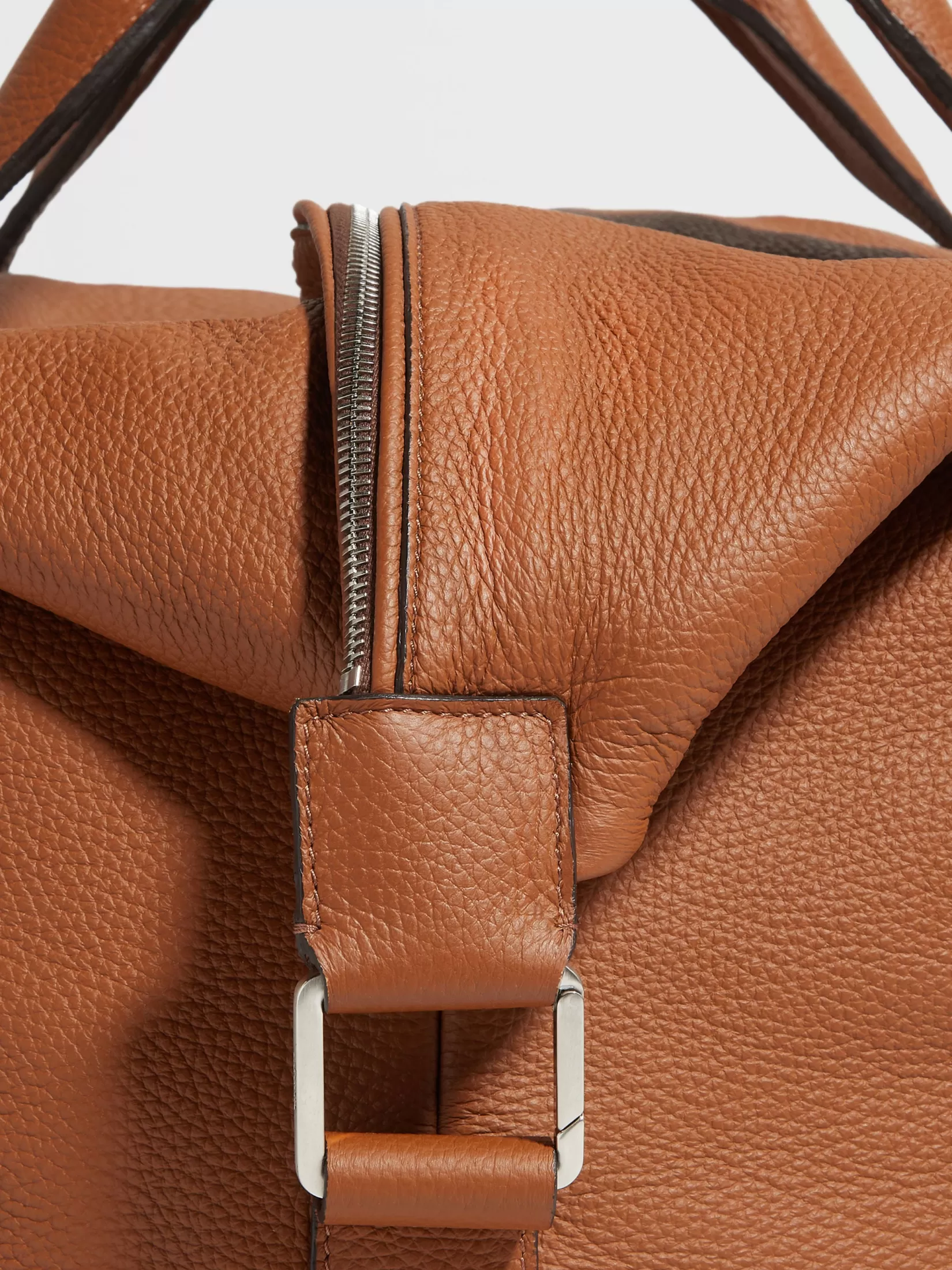 Discount ZEGNA Bolsa de Viaje Raglan en Piel de Ciervo Color Foliage