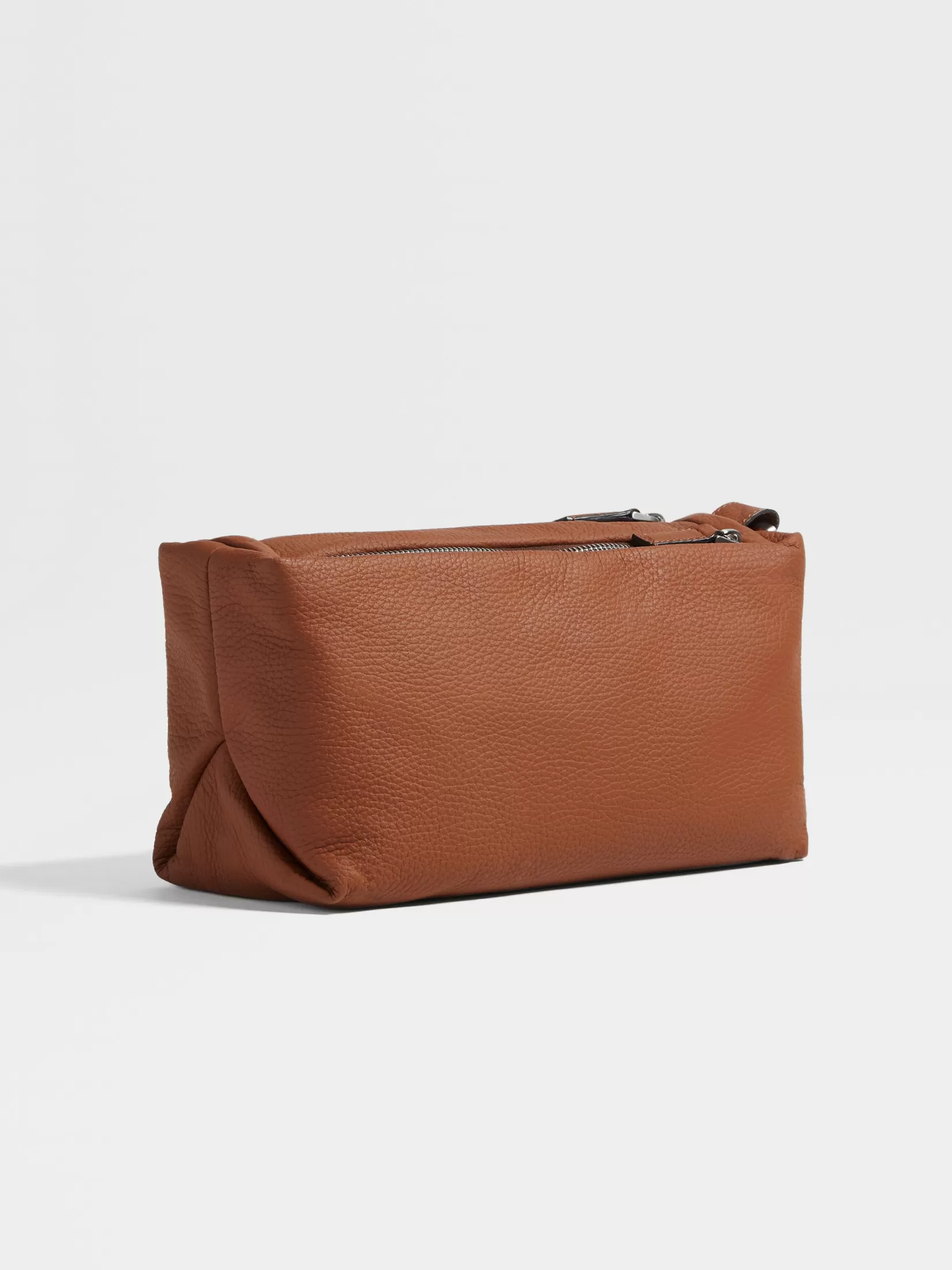 Online ZEGNA Bolso de Mano Softy en Piel de Ciervo Color Foliage