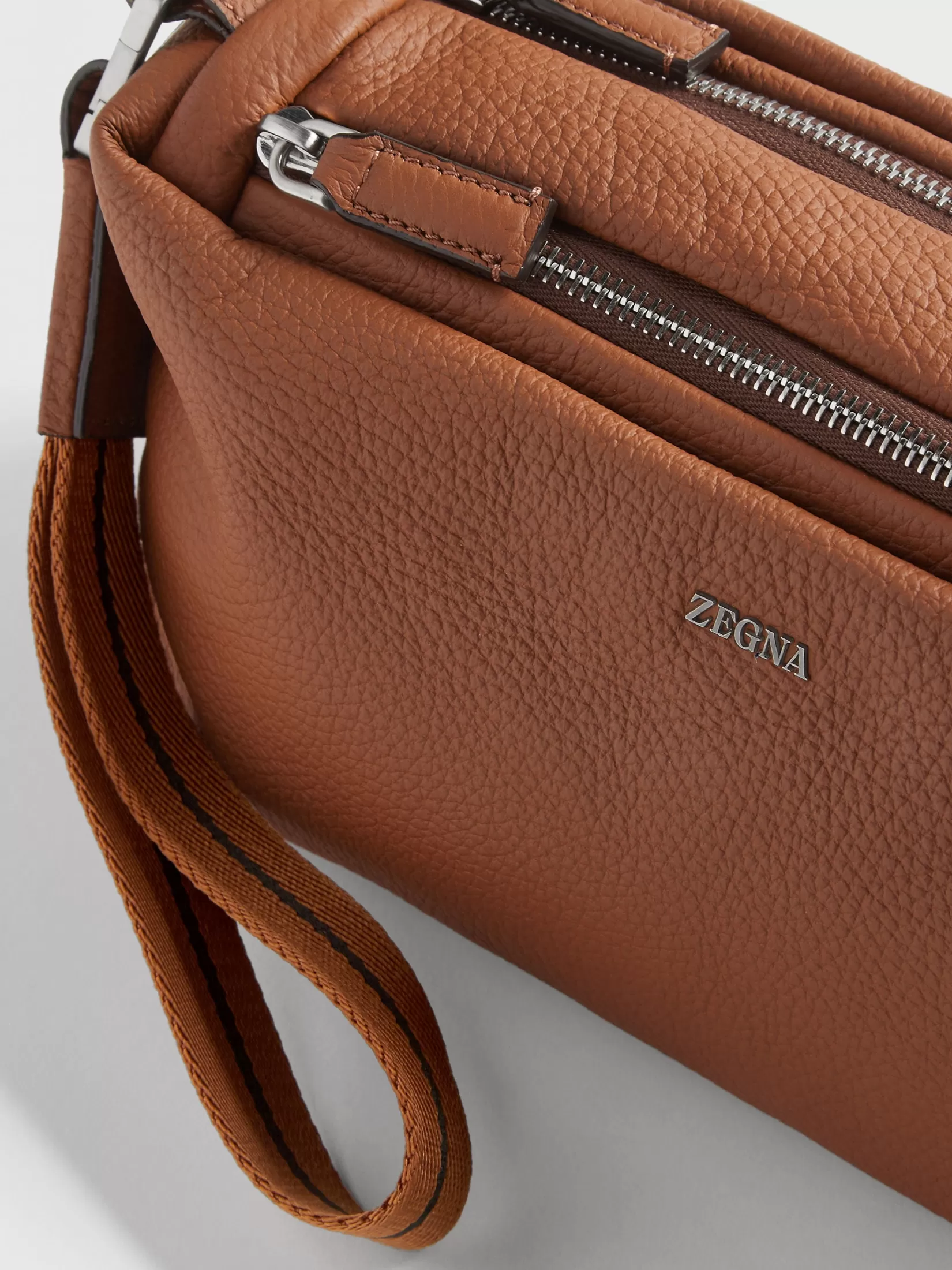 Online ZEGNA Bolso de Mano Softy en Piel de Ciervo Color Foliage