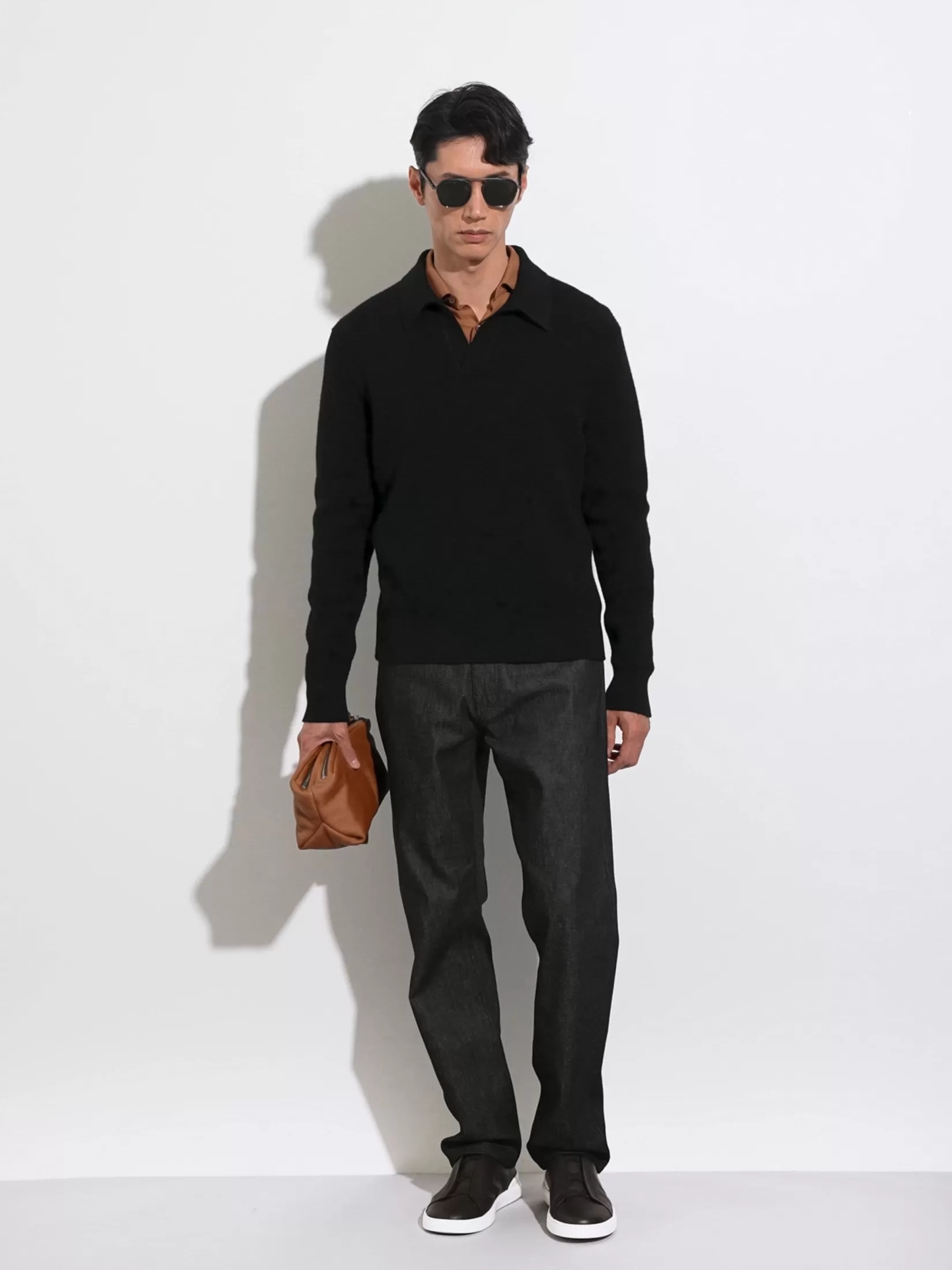 Online ZEGNA Bolso de Mano Softy en Piel de Ciervo Color Foliage