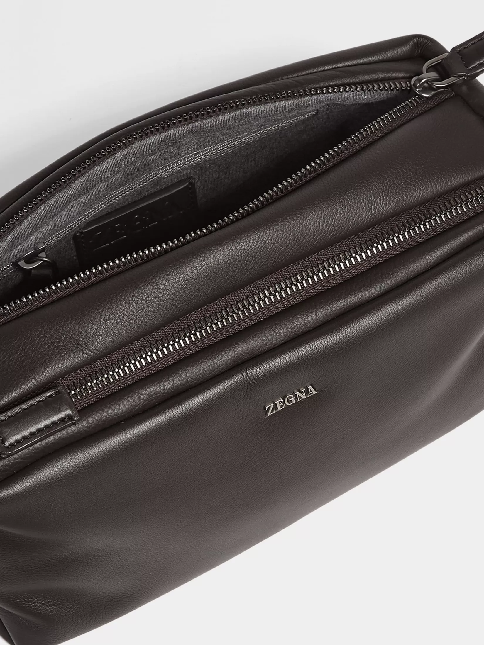 Cheap ZEGNA Bolso de Mano Softy en SECONDSKIN Marrón Oscuro Marrónoscuro