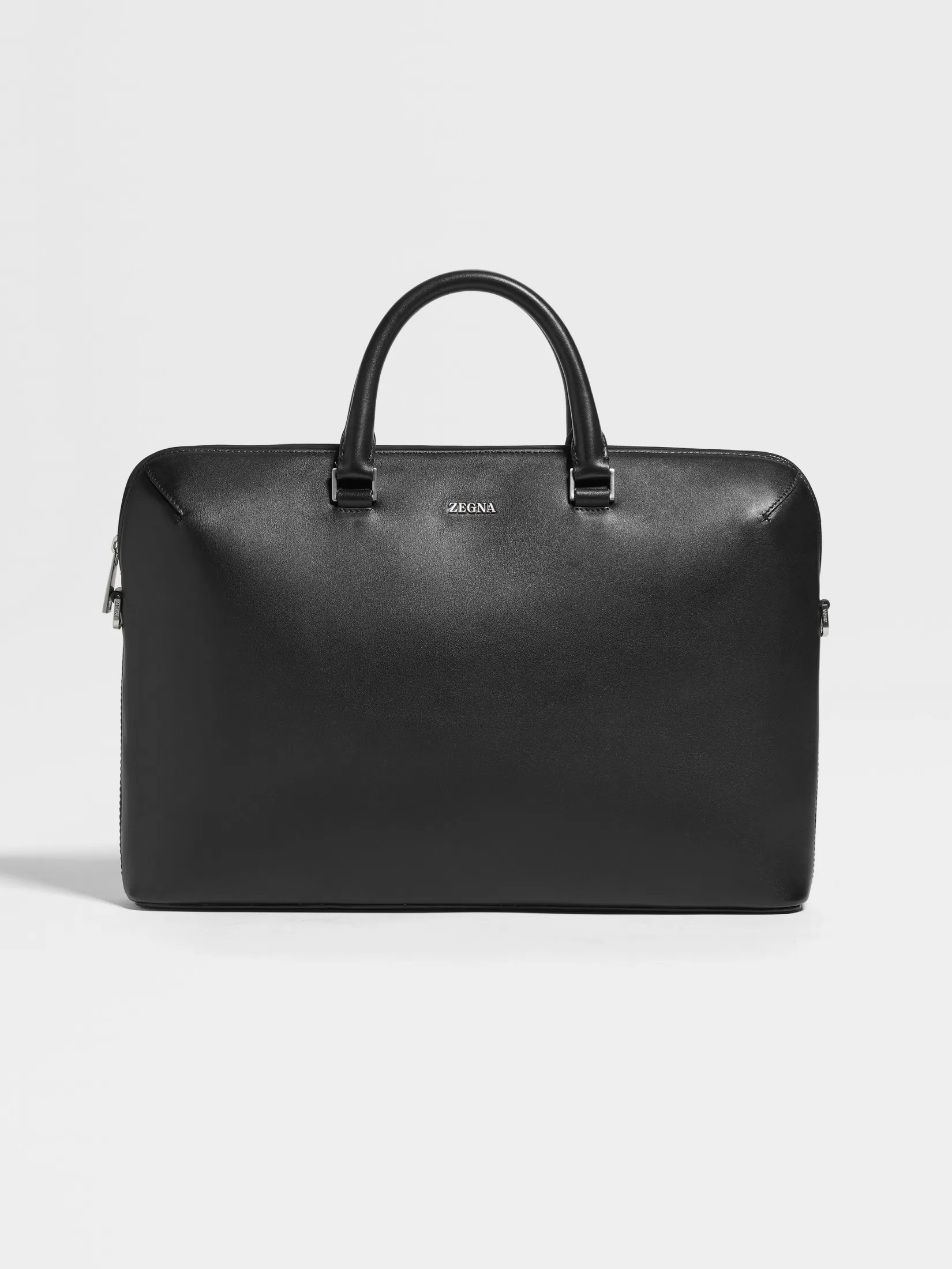 Shop ZEGNA Bolso de Trabajo de Piel Color Negro