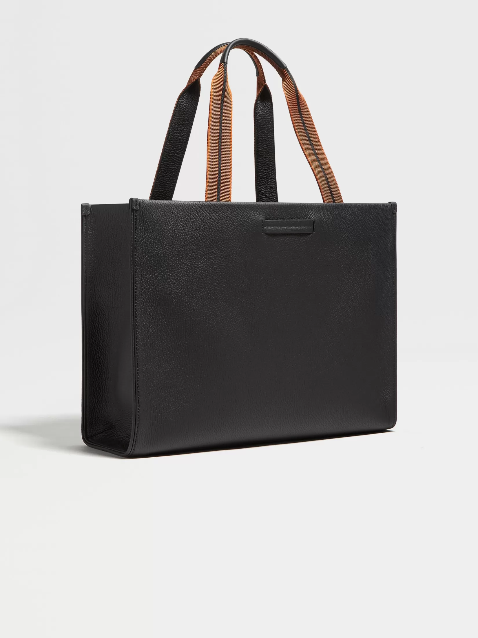 Cheap ZEGNA Bolso Tote Horizontal en Piel de Ciervo Color Negro