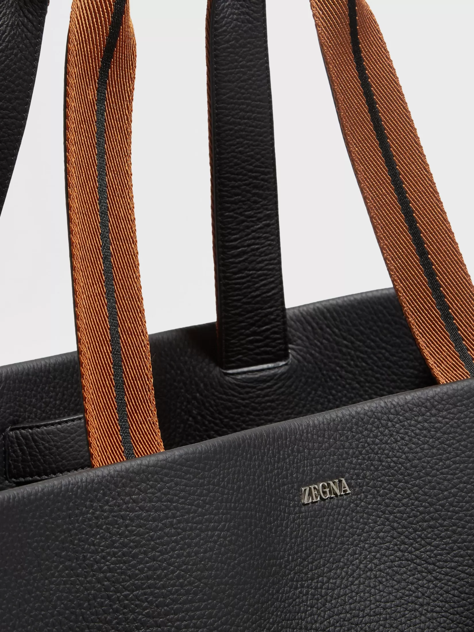 Cheap ZEGNA Bolso Tote Horizontal en Piel de Ciervo Color Negro