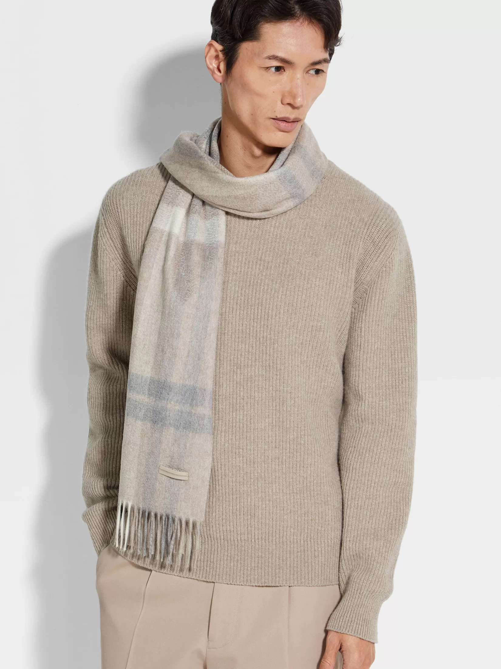Best Sale ZEGNA Bufanda en Oasi Cashmere Color Beige