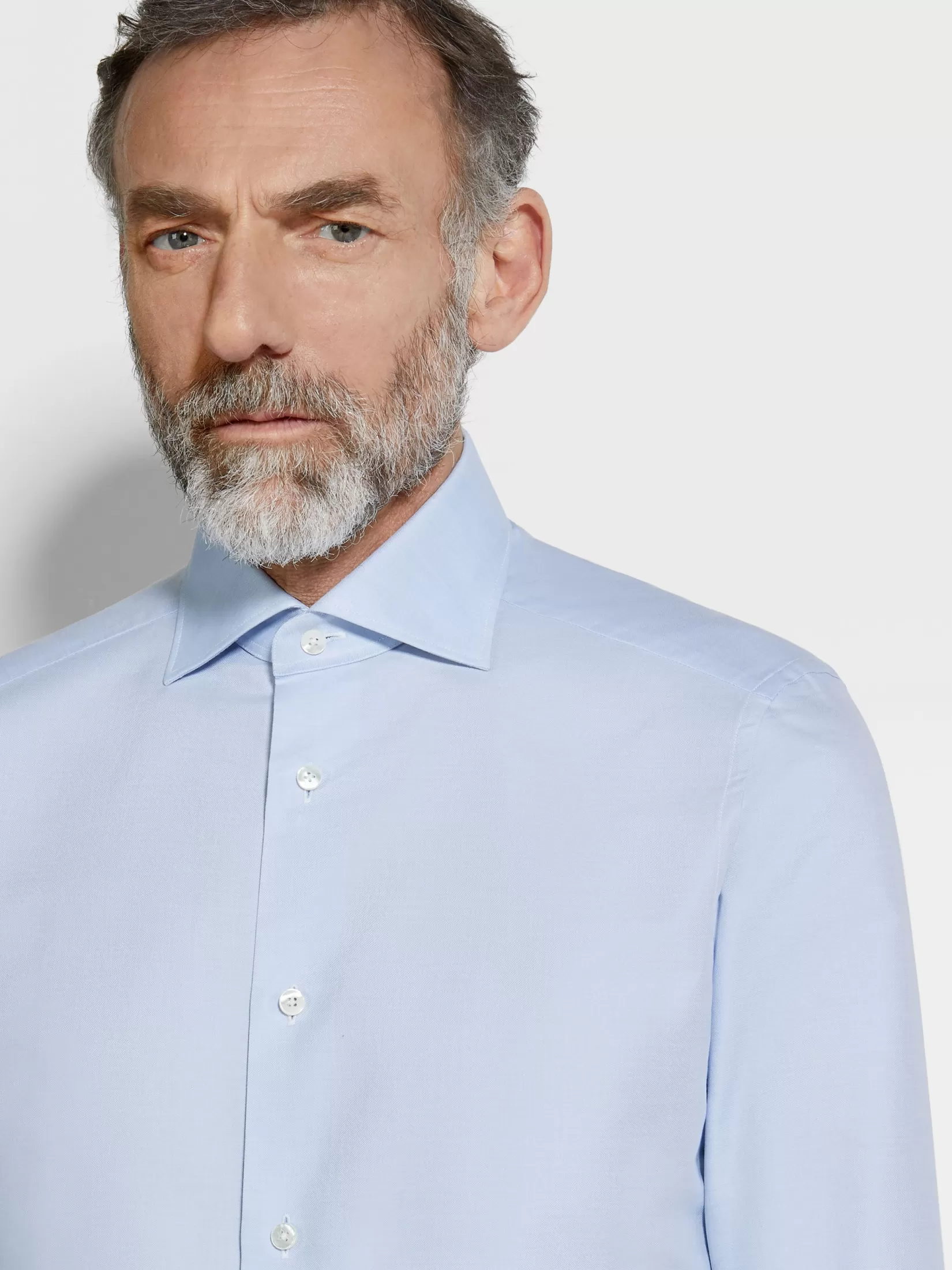 Hot ZEGNA Camisa de Algodón Trofeo™ Color Azul Claro Azulclaro