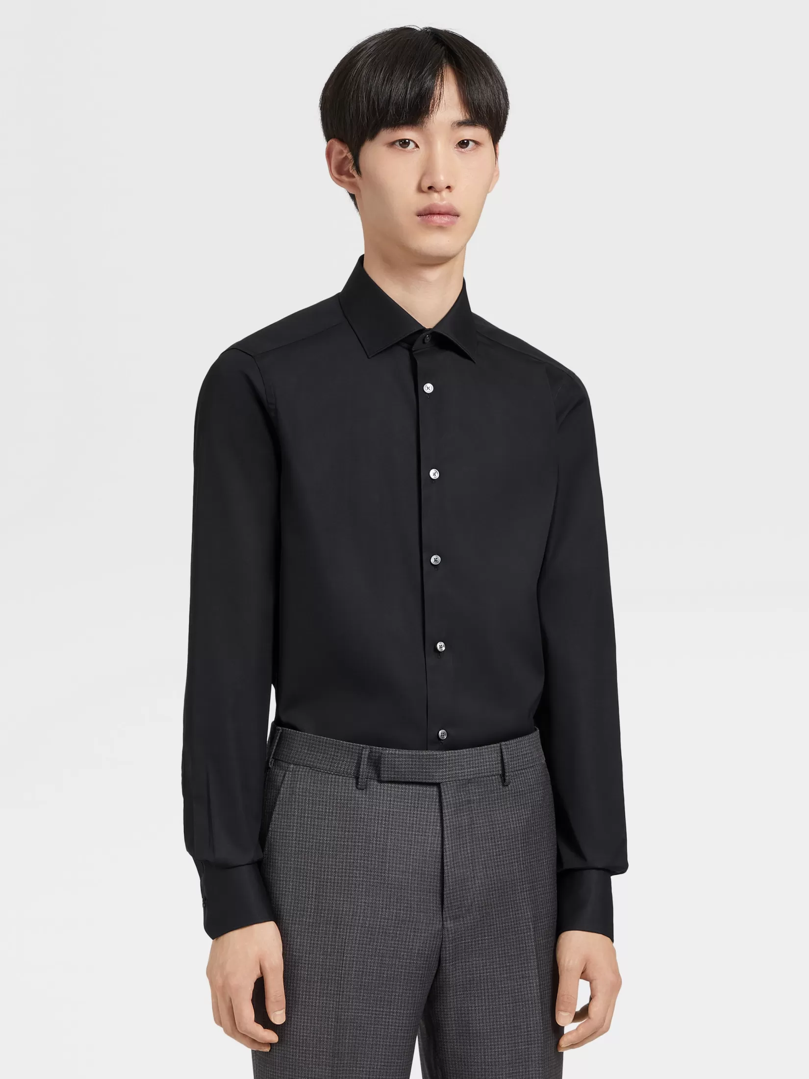 Best Sale ZEGNA Camisa de Algodón Trofeo™ Comfort Color Negro