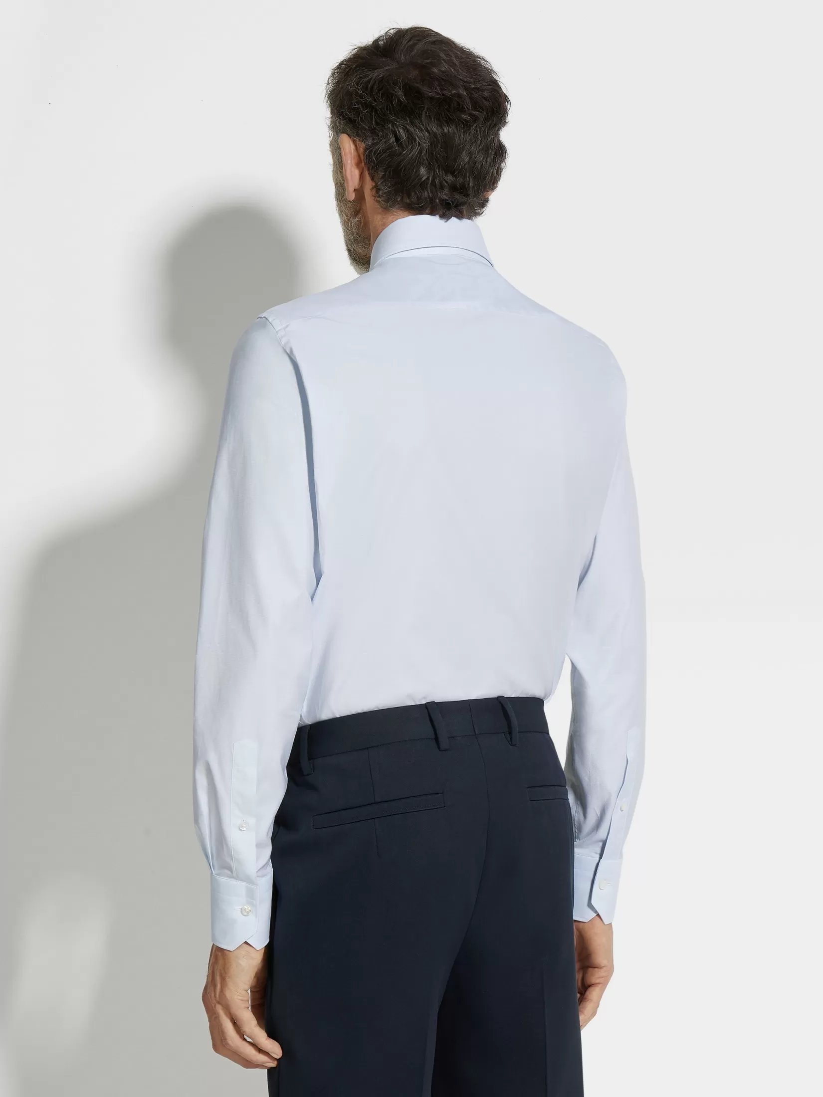 camisa_de_algodn_trofeo_con_cuadros_pequeos_color_azul_claro_y_blanco_3.webp Best Sale ZEGNA Camisa de Algodón Trofeo™ con Cuadros Pequeños Color Azul Claro y Blanco Azulclaro/Blanco