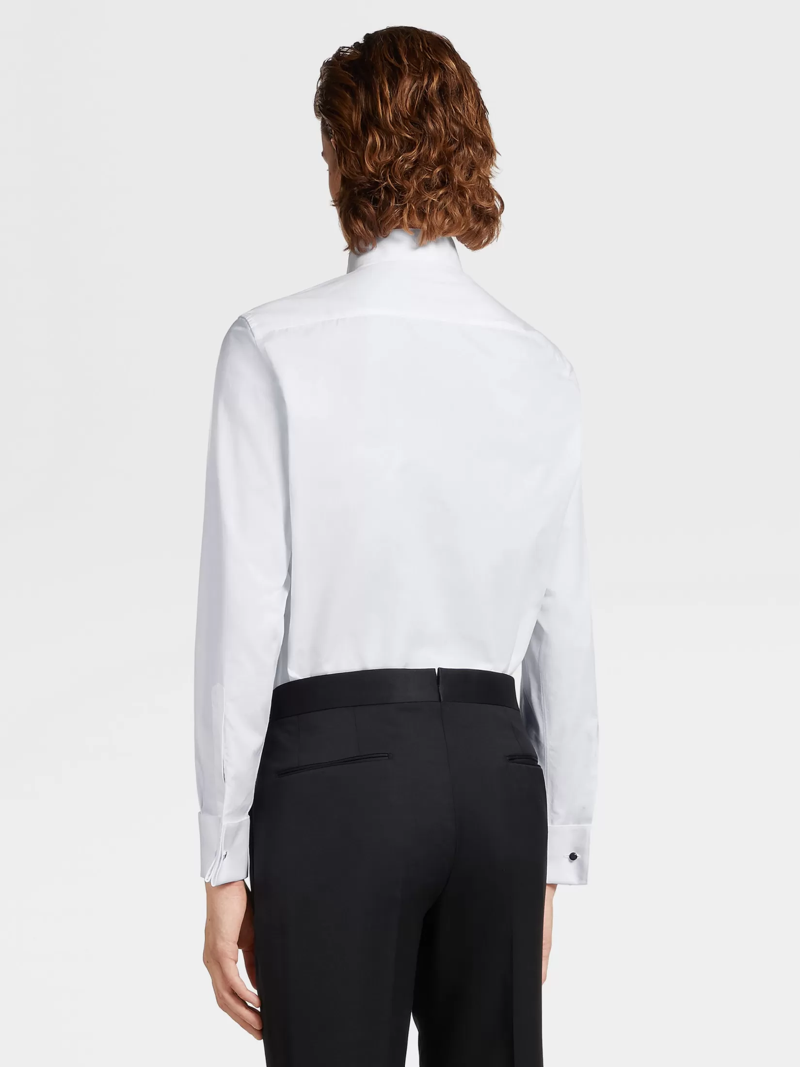 Outlet ZEGNA Camisa de Esmoquin en Algodón Color Blanco