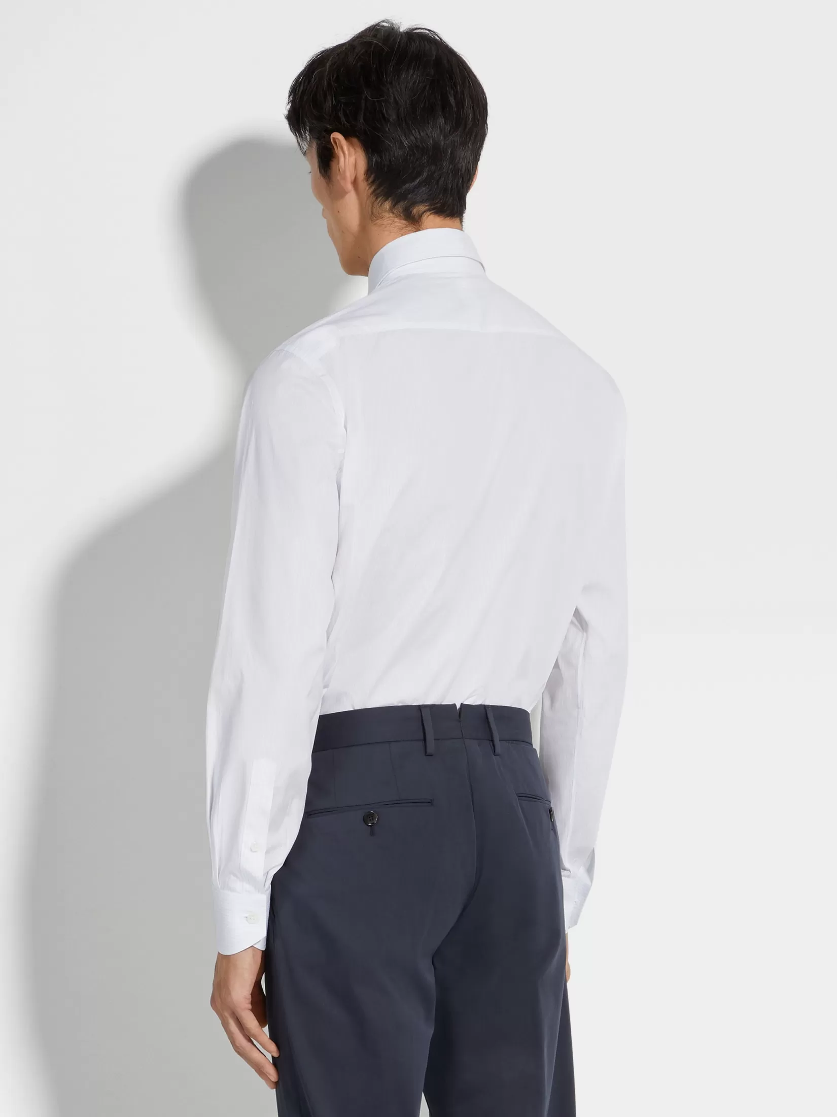 Outlet ZEGNA Camisa en Algodón Centoventimila a Rayas Color Blanco y Azul Claro Blanco/Azulclaro