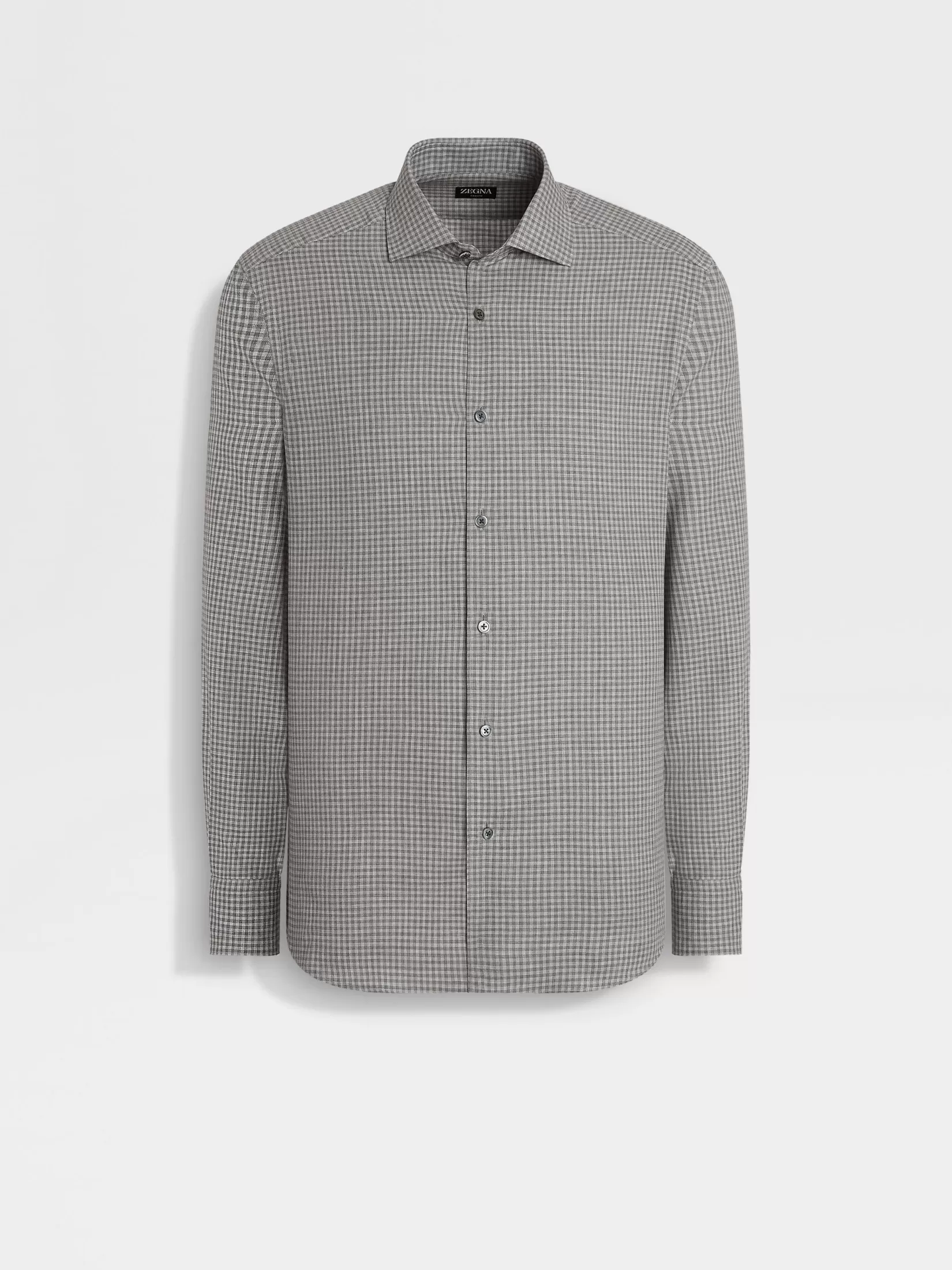 Outlet ZEGNA Camisa en Cashco Grisoscuro/Azulmarino