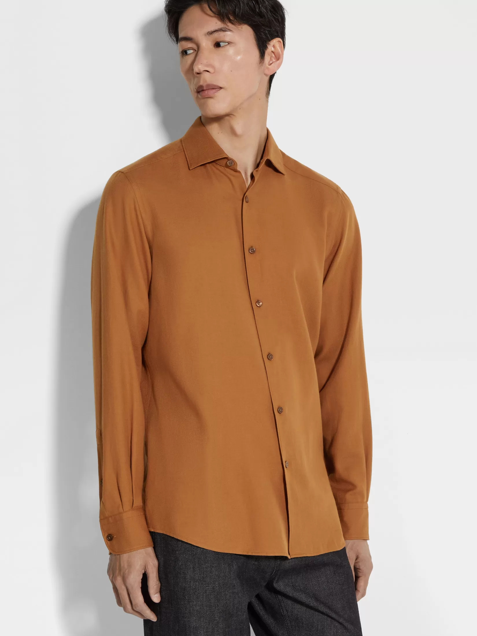 Outlet ZEGNA Camisa en Cashco Foliageoscuro