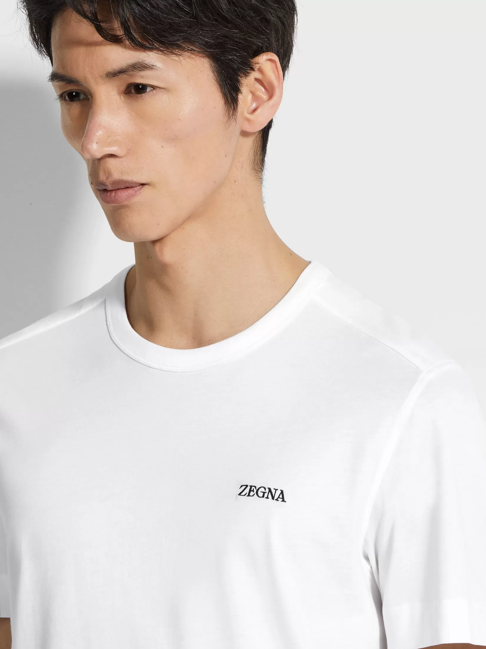 Fashion ZEGNA Camiseta de Algodón Blanco Óptico Blancoóptico