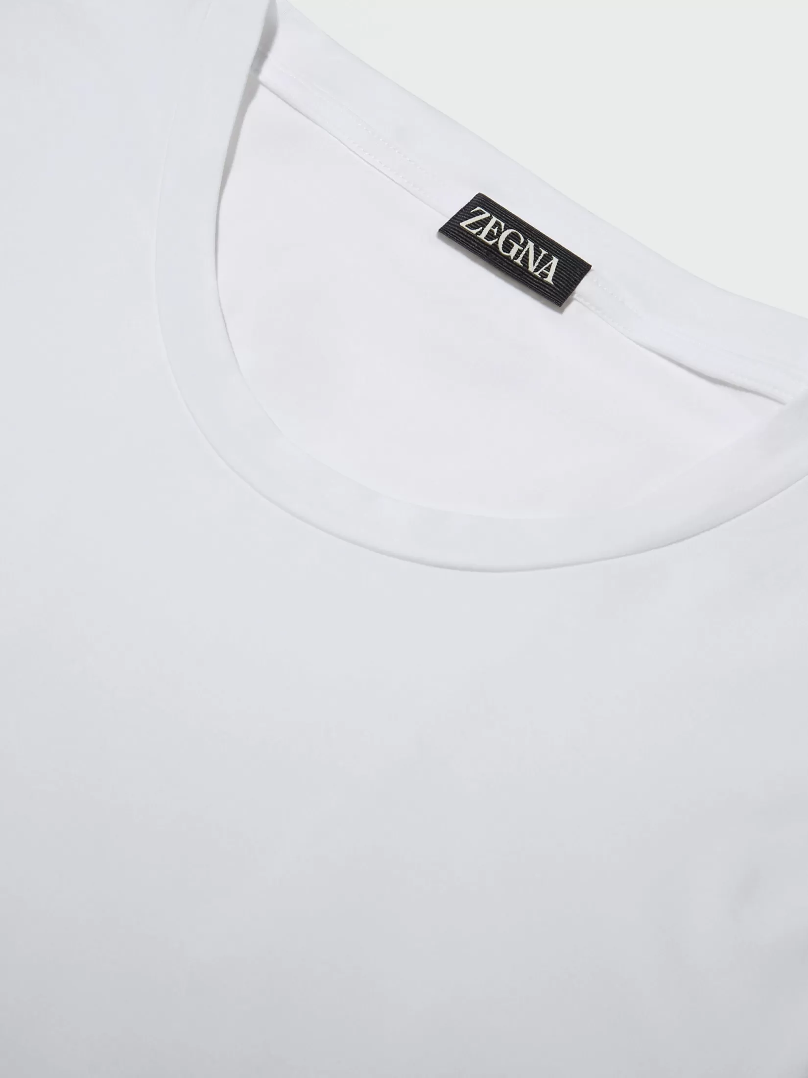 Flash Sale ZEGNA Camiseta de Algodón Elástico Color Blanco