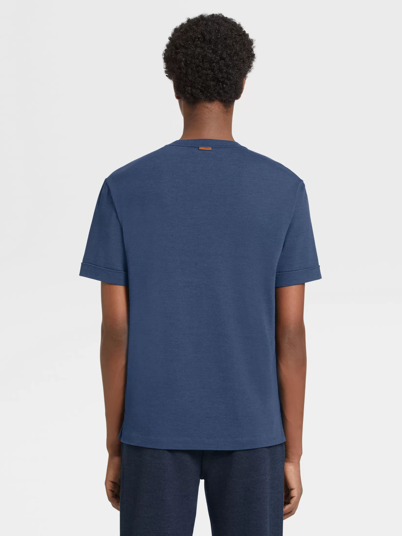 Fashion ZEGNA Camiseta de Manga Corta de Lana 12milmil12 Azul Oscuro AzulOscuro