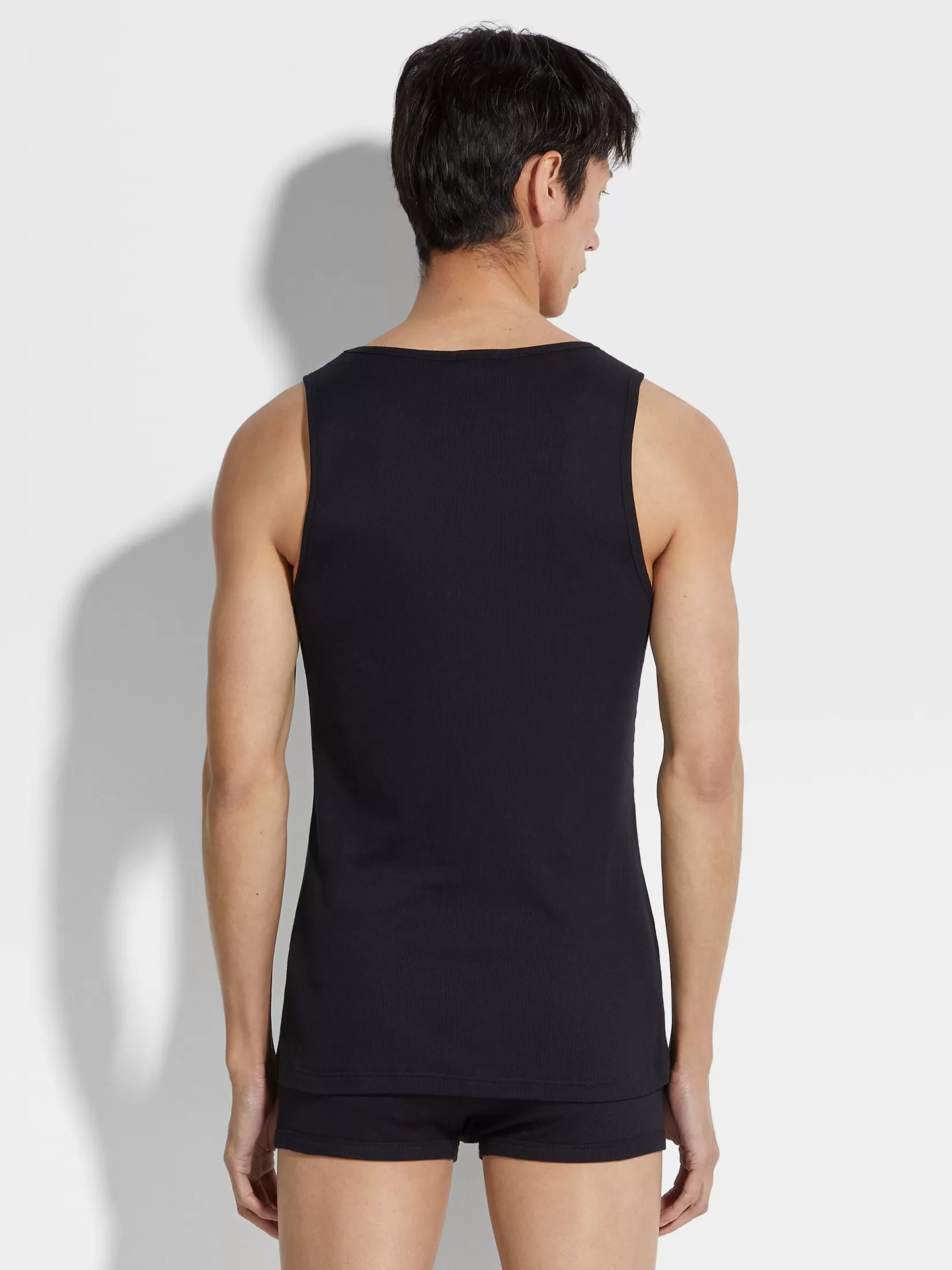 Store ZEGNA Camiseta de Tirantes en Mezcla de Algodón Color Negro