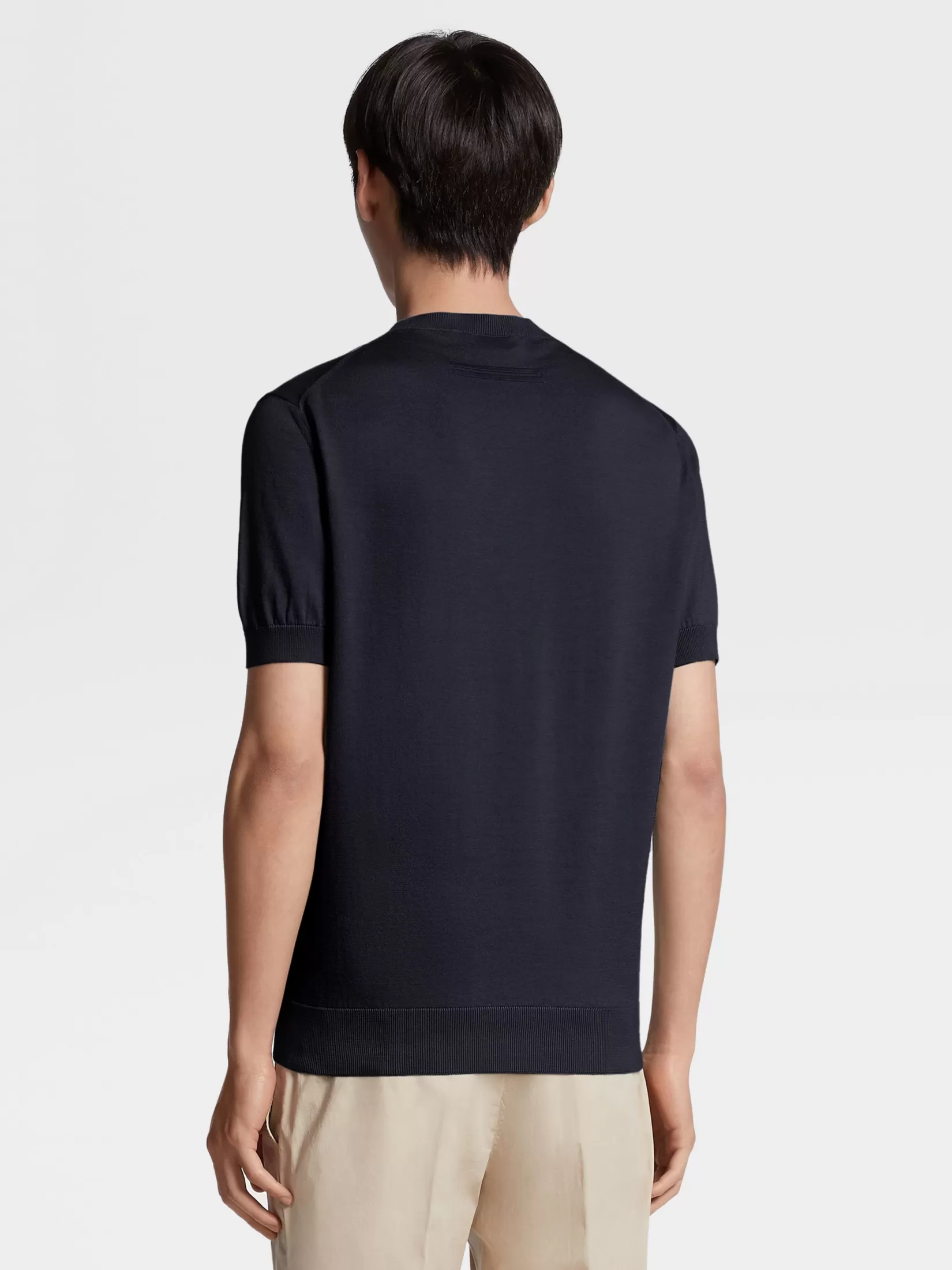 Store ZEGNA Camiseta Premium Cotton Color Azul Marino Azulmarino