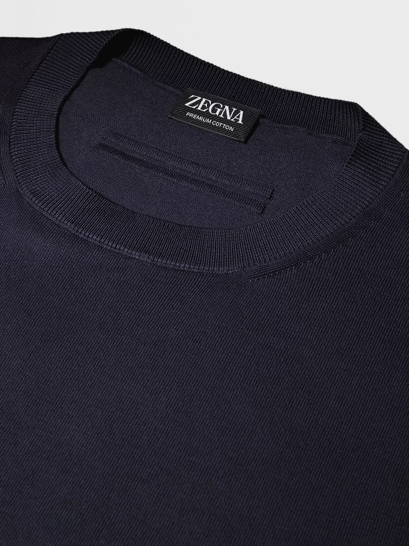 Store ZEGNA Camiseta Premium Cotton Color Azul Marino Azulmarino