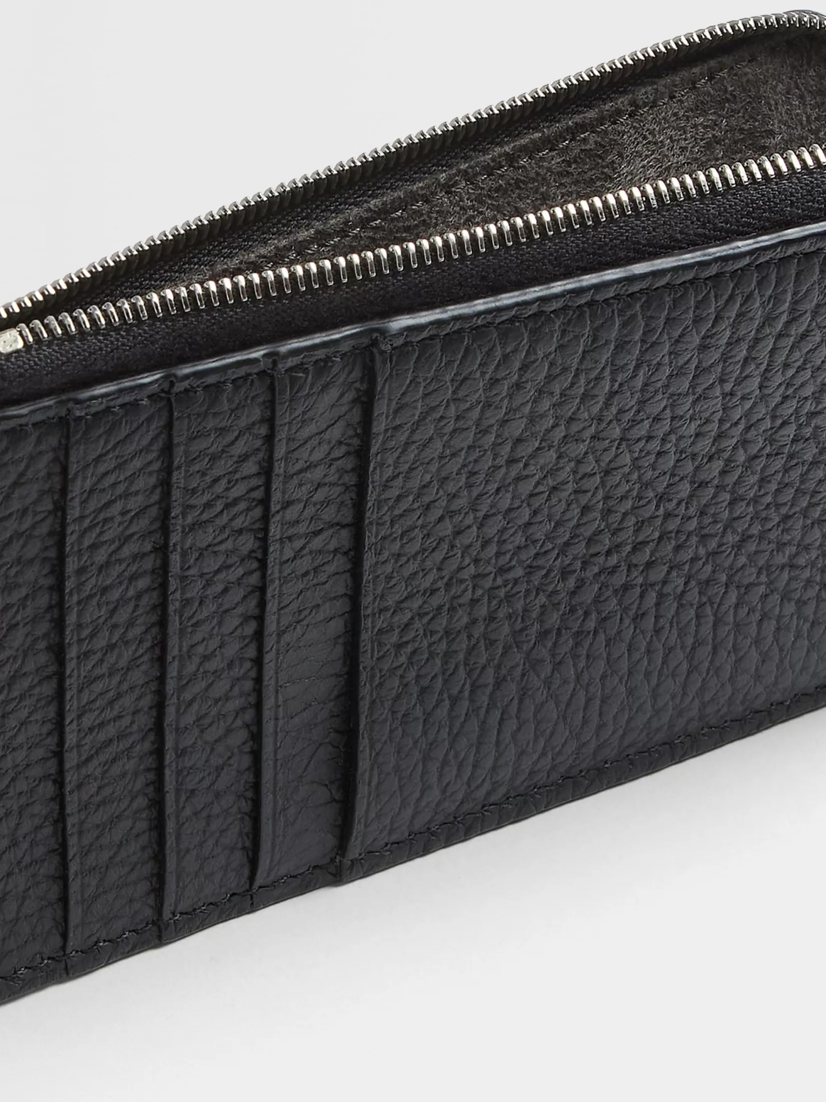 New ZEGNA Cartera en Piel de Ciervo Color Negro