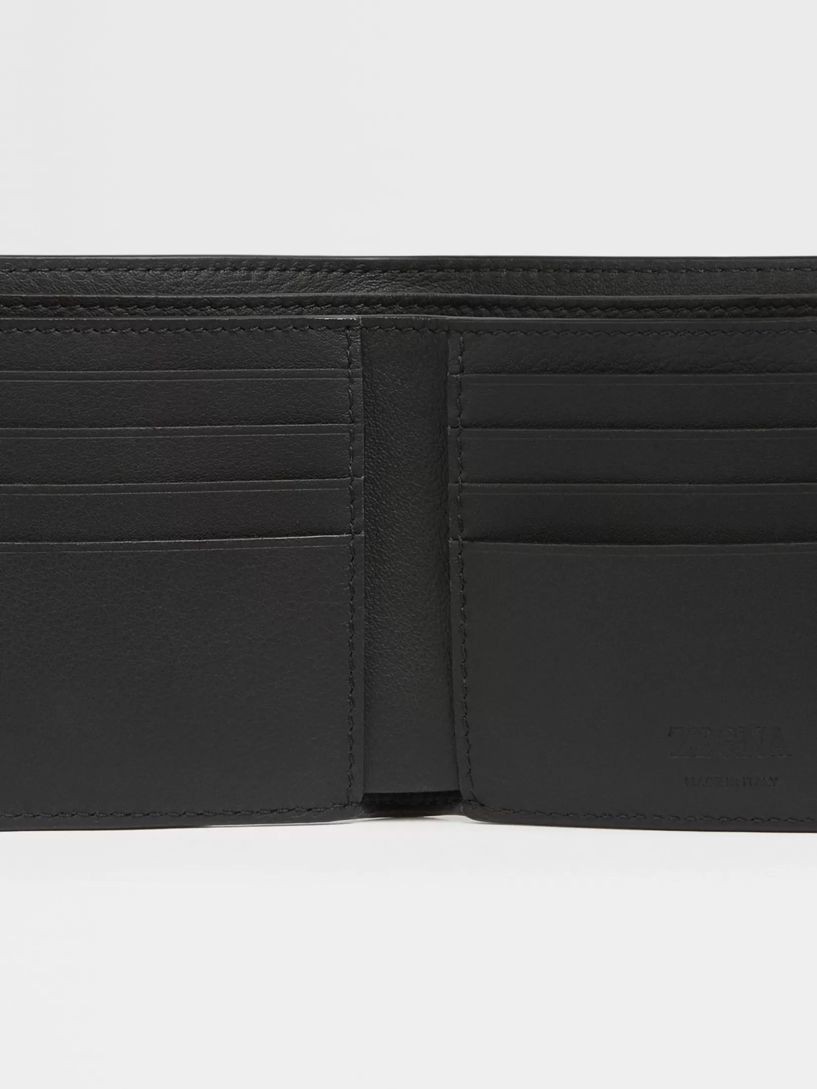 Store ZEGNA Cartera plegable en Piel Color Negro
