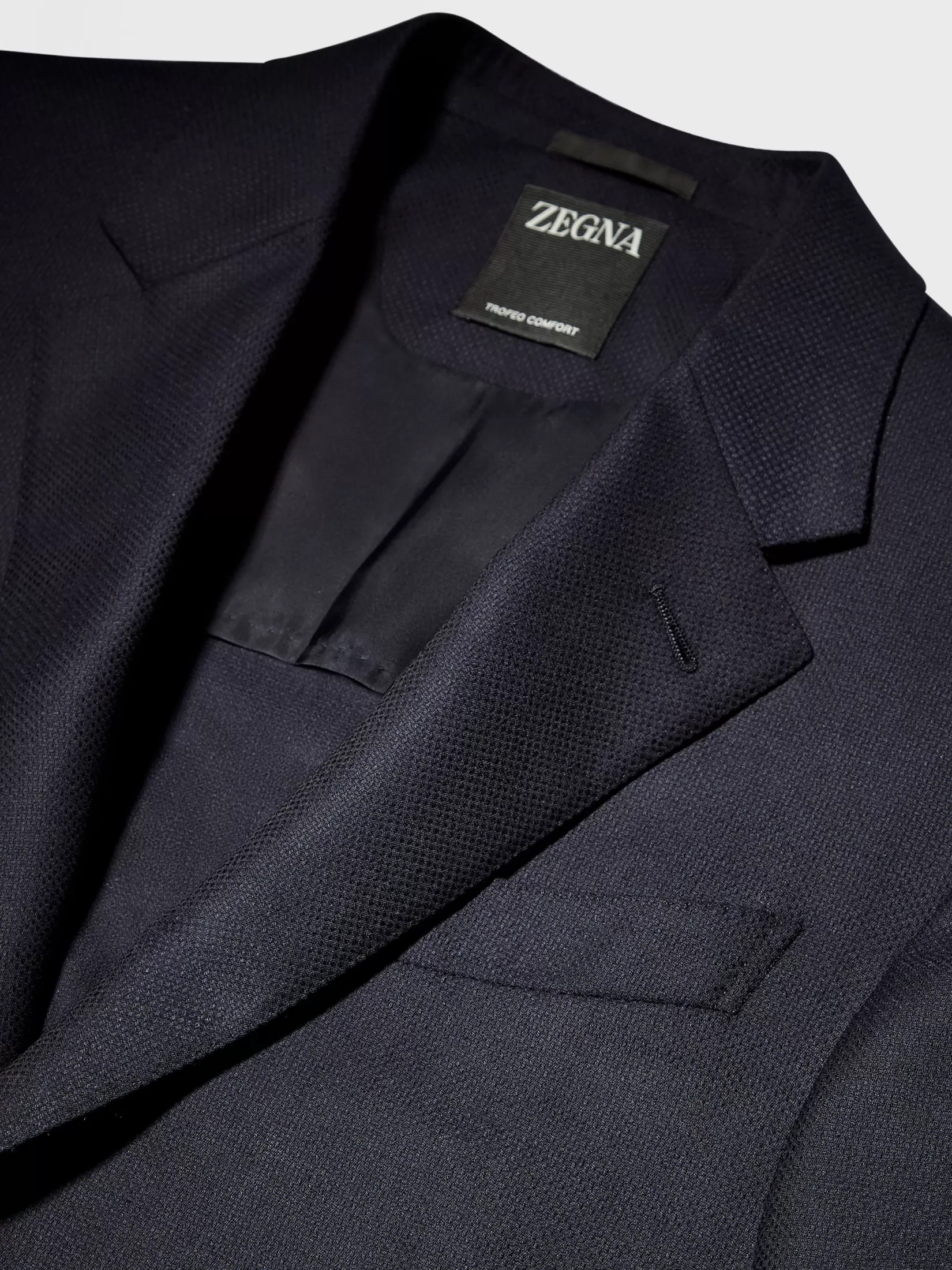 Outlet ZEGNA Chaqueta de Lana Elástica y Seda Trofeo™ Comfort Azul Marino Azulmarino