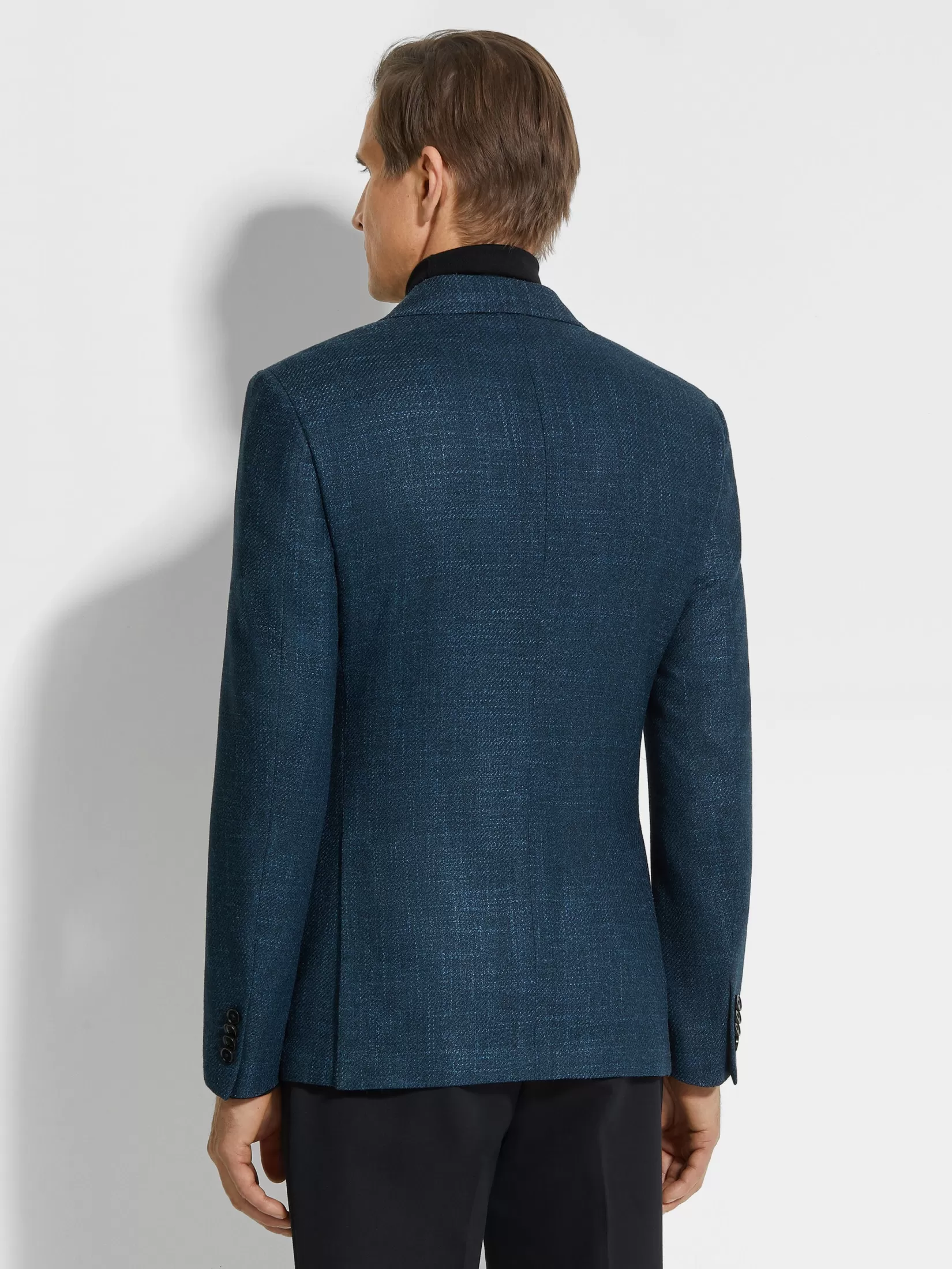 Flash Sale ZEGNA Chaqueta de Lana Seda y Cachemira Winter Crossover en Verde Azulado Oscuro Verdeazuladooscuro