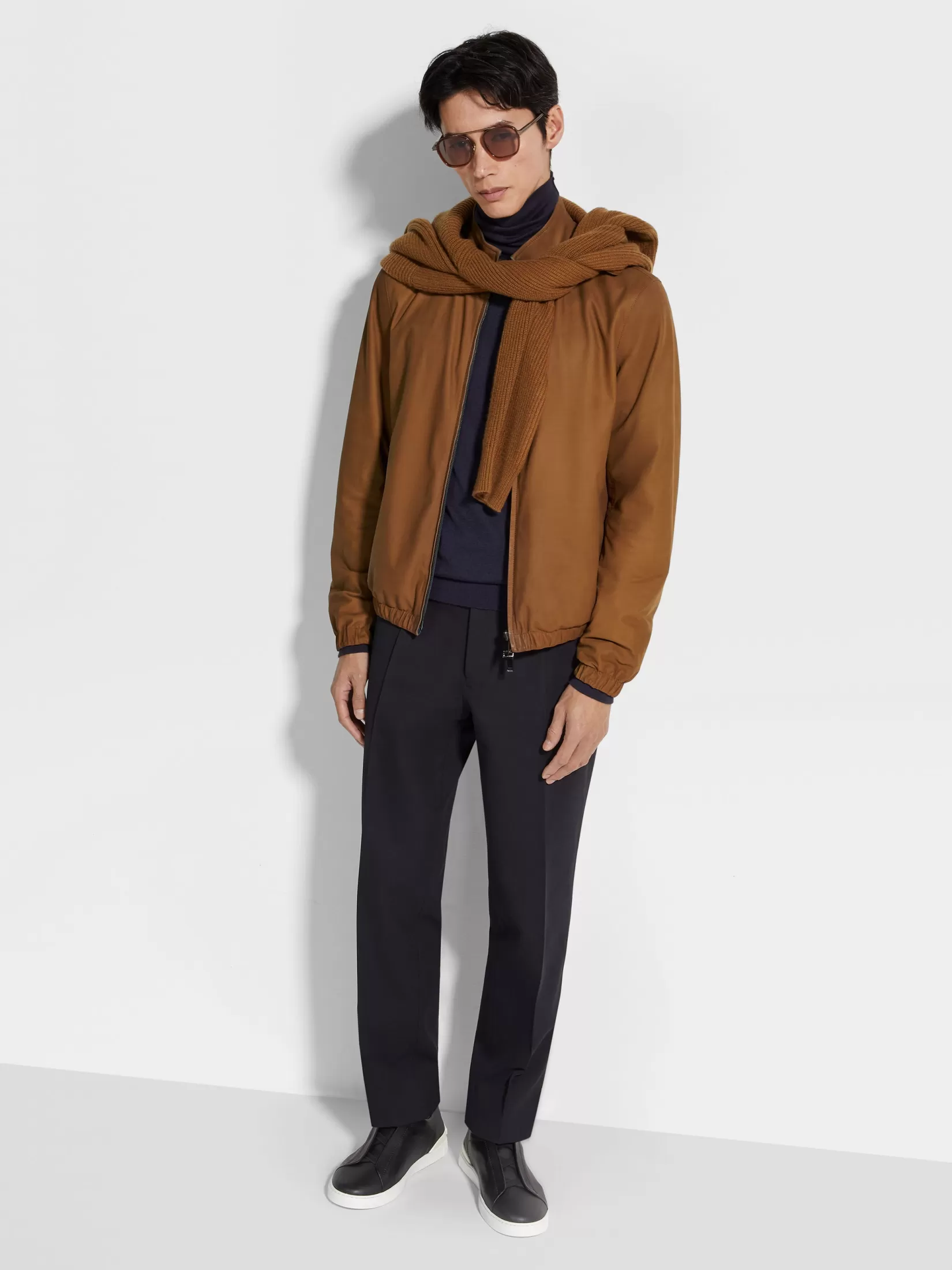 Online ZEGNA Chaqueta Fina Reversible de Nobuk Foliageoscuro