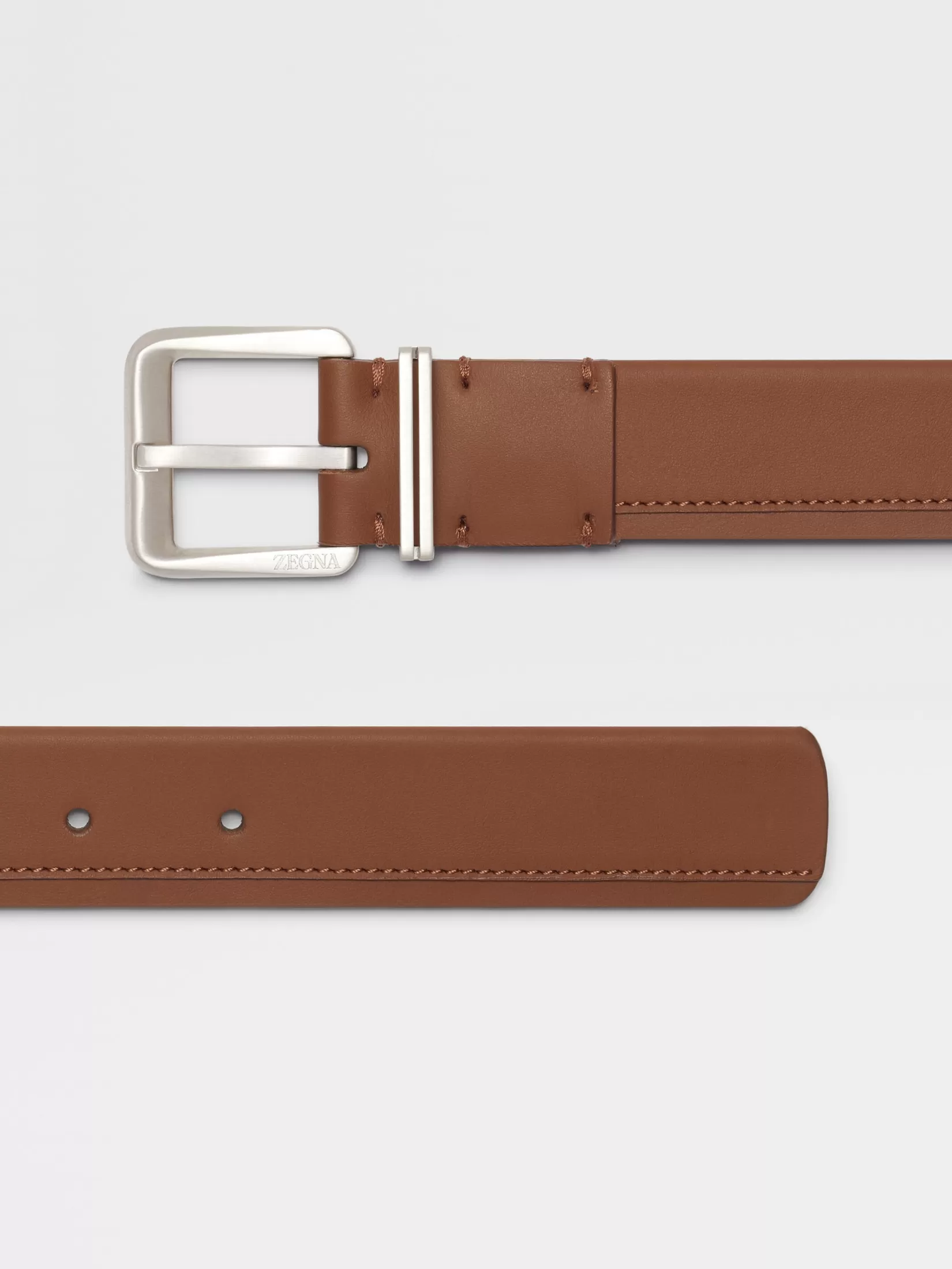 Best ZEGNA Cinturón de Piel Color Foliage Oscuro Foliageoscuro