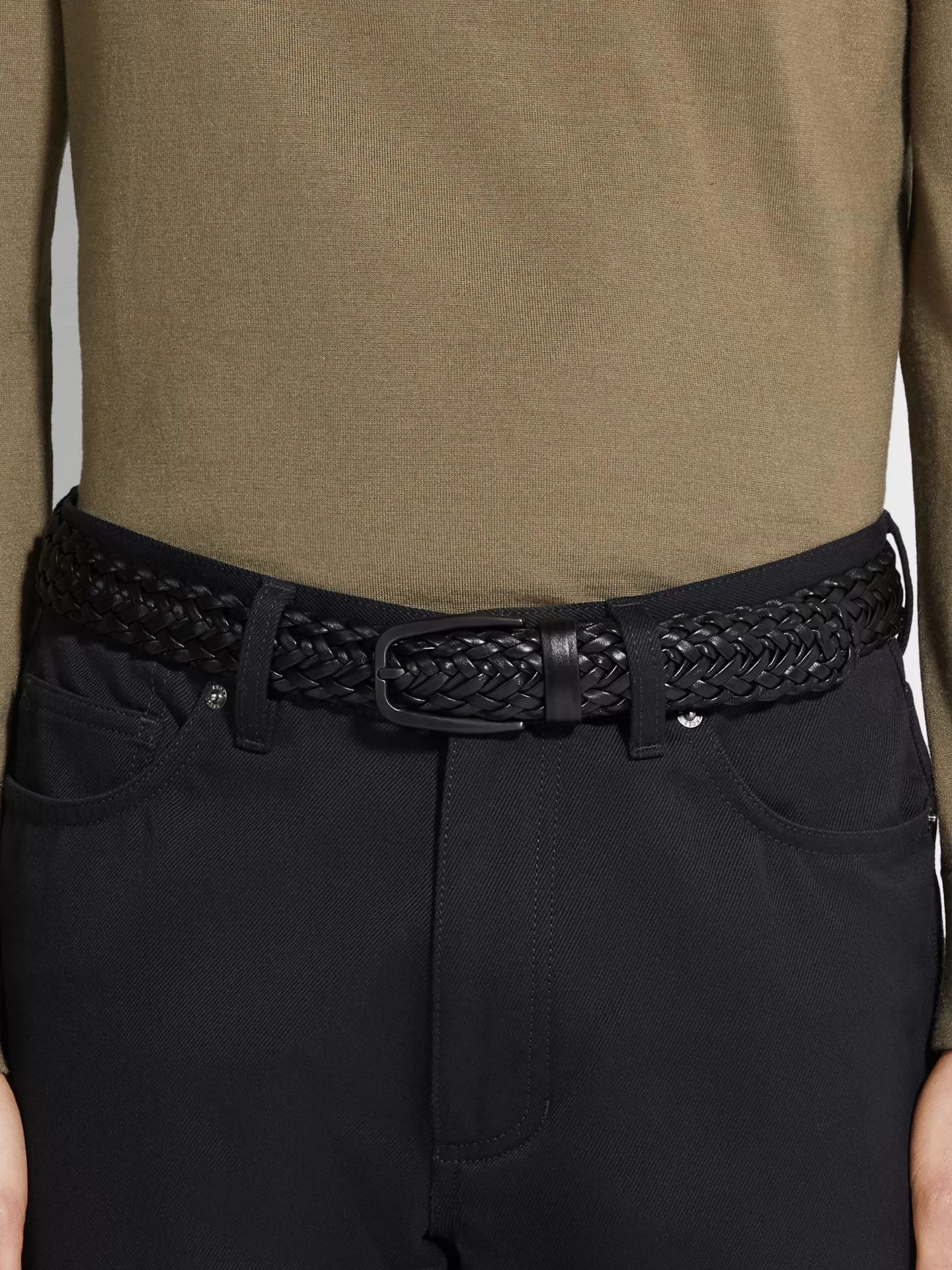 Store ZEGNA Cinturón de Piel Color Negro