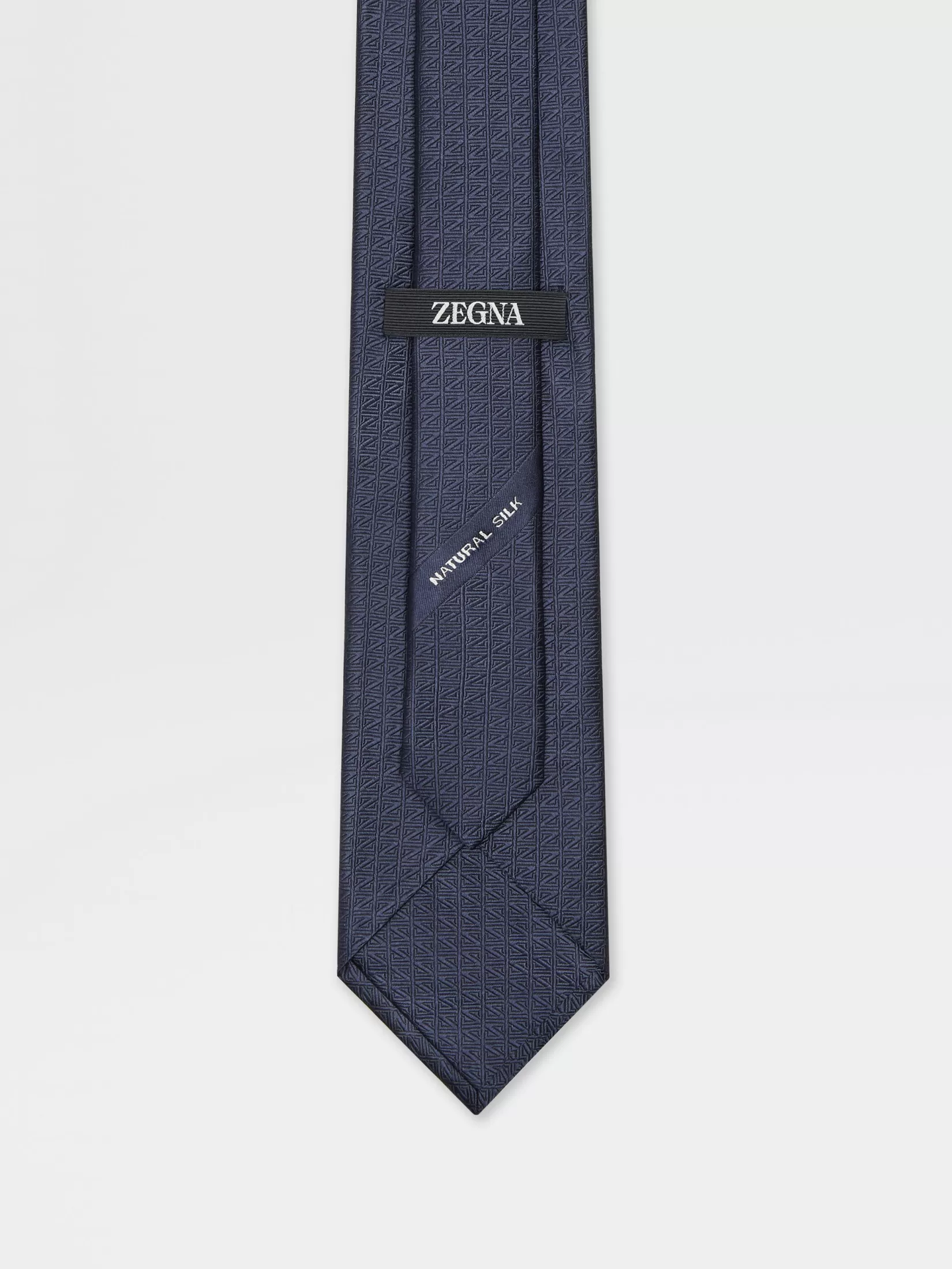 Clearance ZEGNA Corbata en Natural Silk Color Azul Oscuro Azuloscuro