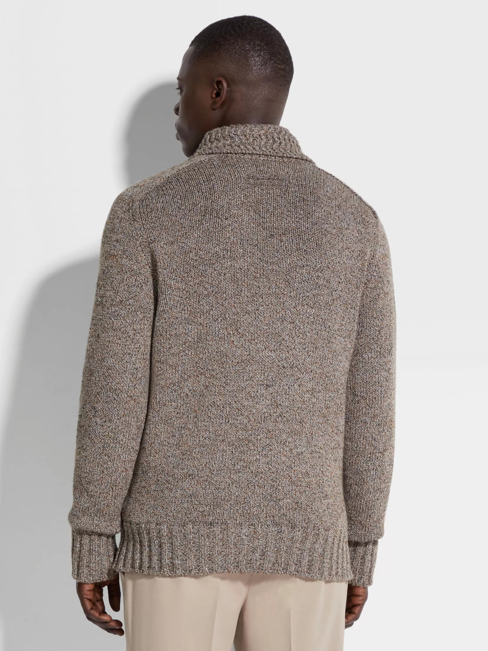 Fashion ZEGNA Cárdigan en Oasi Cashmere Color Foliage Oscuro y Pardo Foliageoscuro/Grispardo