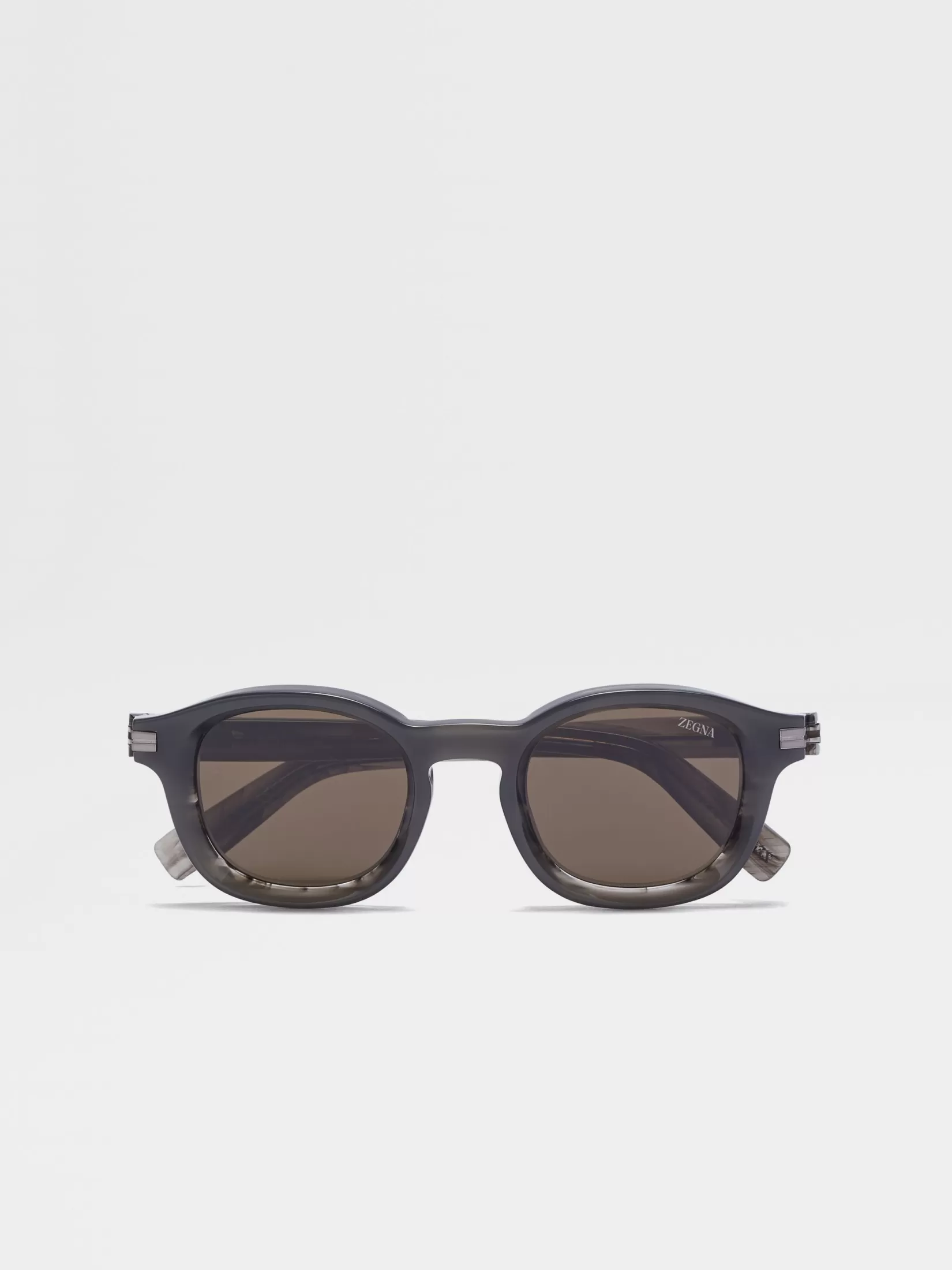 Shop ZEGNA Gafas de Sol Aurora I en Acetato Color Gris Ópalo y Gris a Rayas Grisópalo/Grisarayas