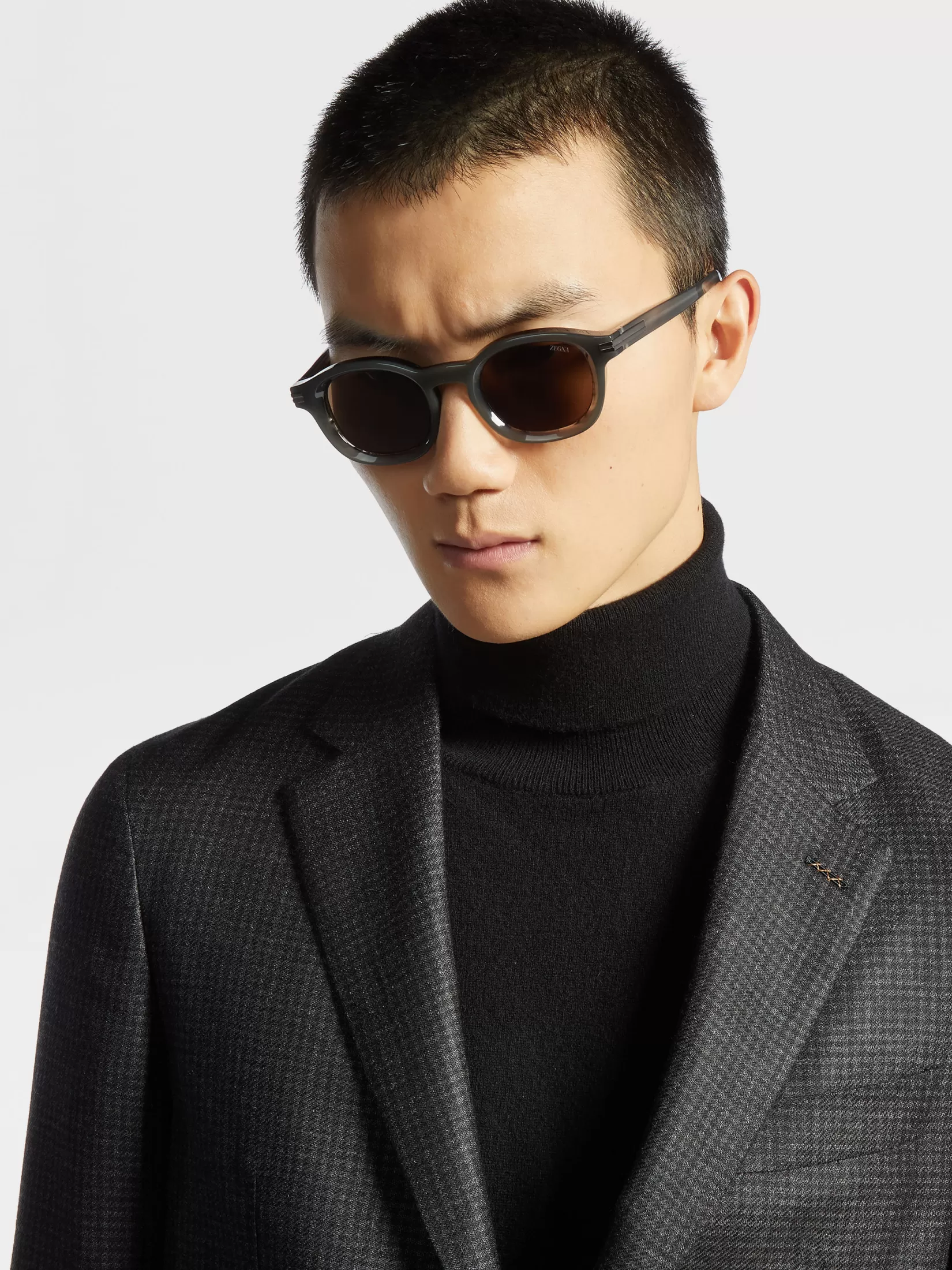 Shop ZEGNA Gafas de Sol Aurora I en Acetato Color Gris Ópalo y Gris a Rayas Grisópalo/Grisarayas