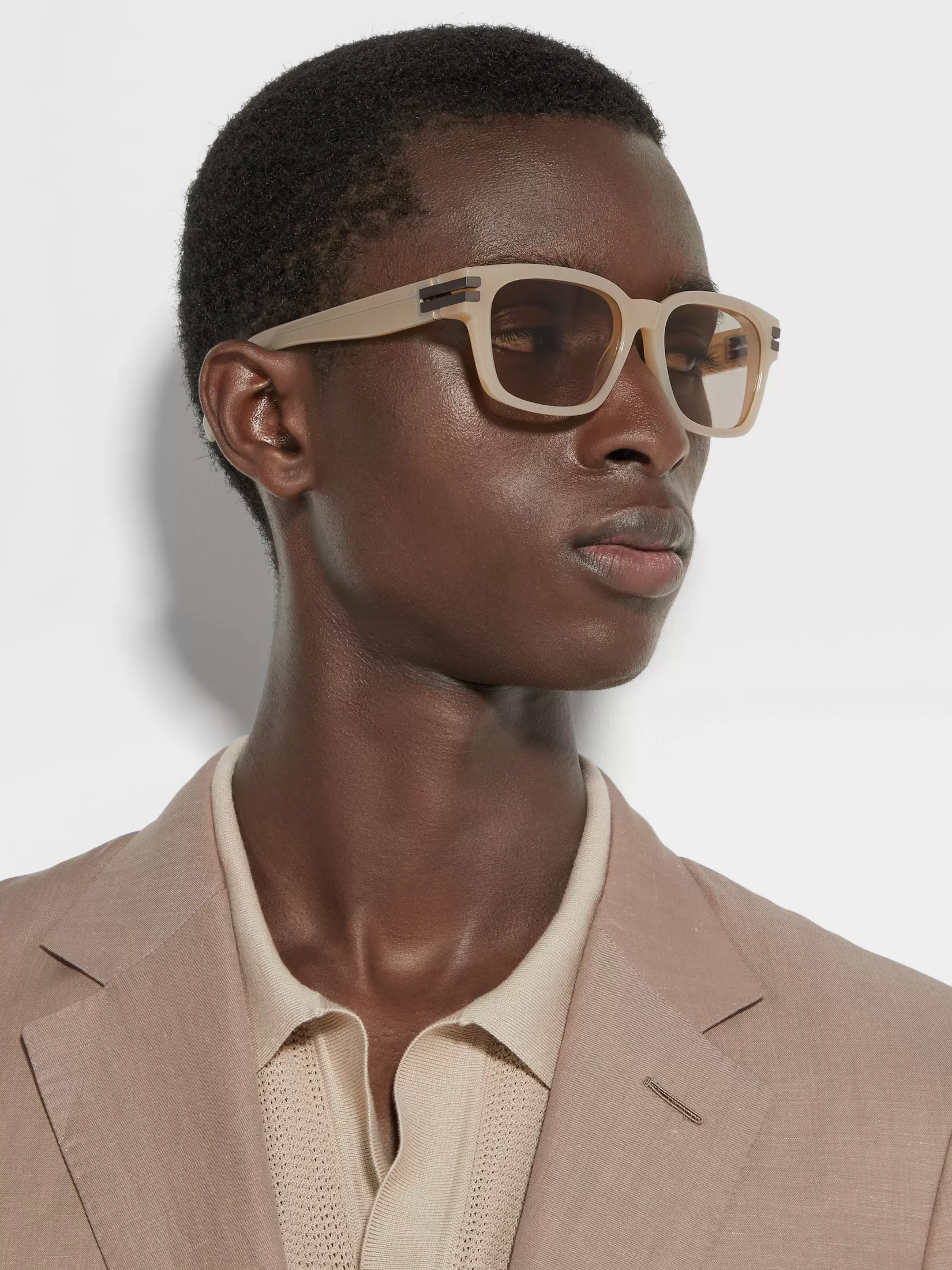 Flash Sale ZEGNA Gafas de Sol en Acetato Color Beige