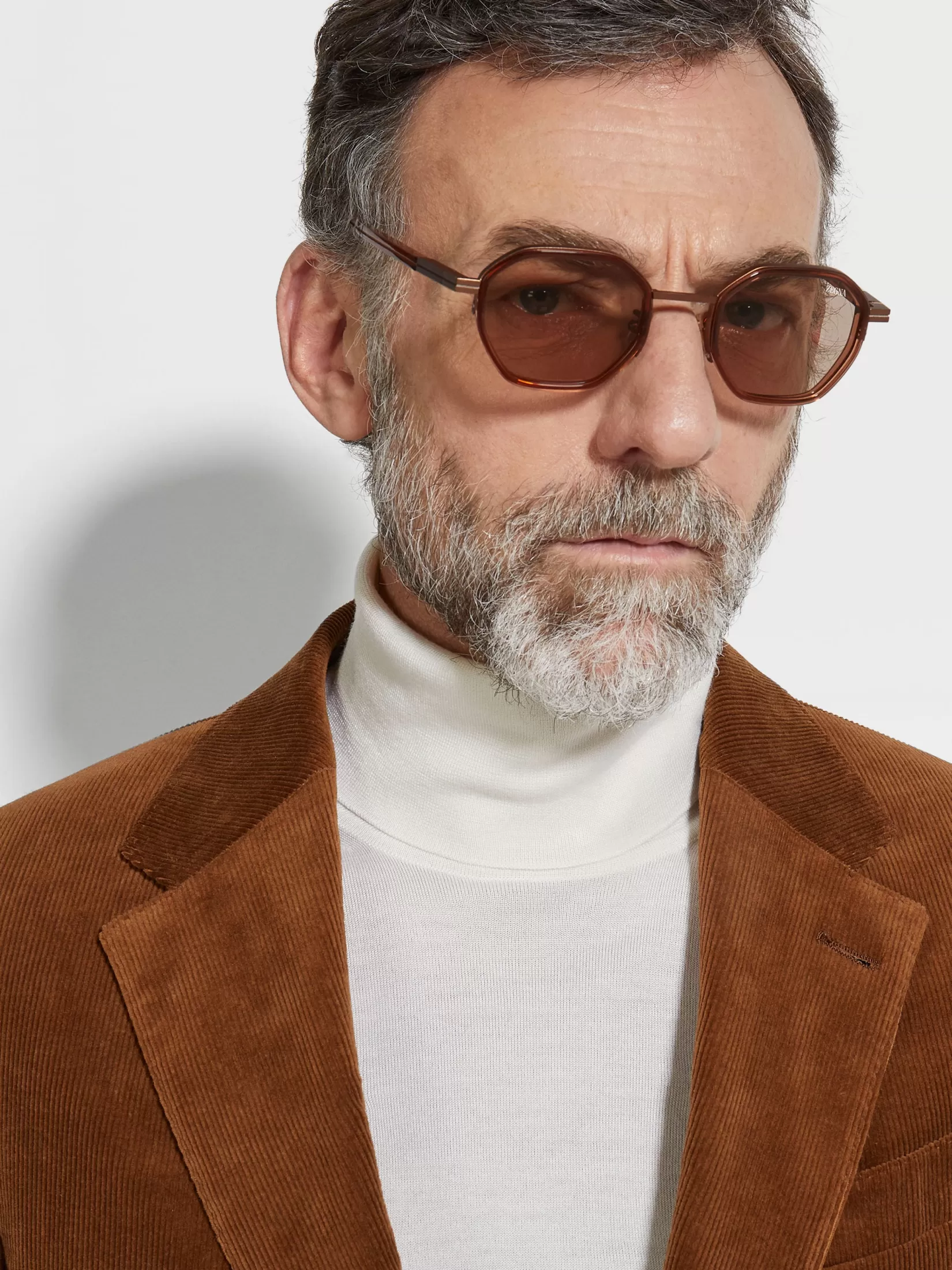 Store ZEGNA Gafas de Sol en Acetato y Metal Color Marrón Transparente Marróntransparente