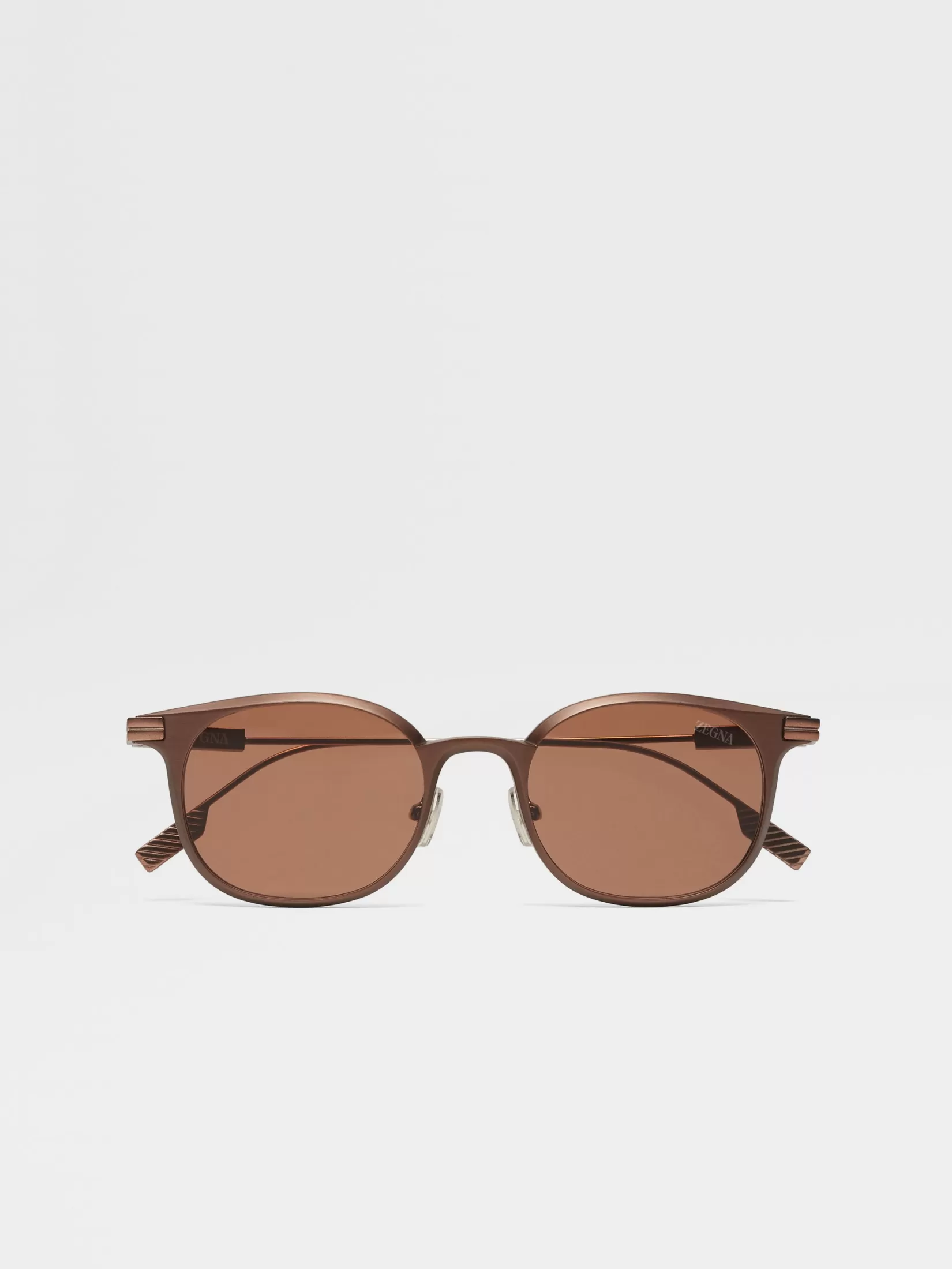 Outlet ZEGNA Gafas de Sol en Aluminio Bronce Oscuro Bronceoscuro