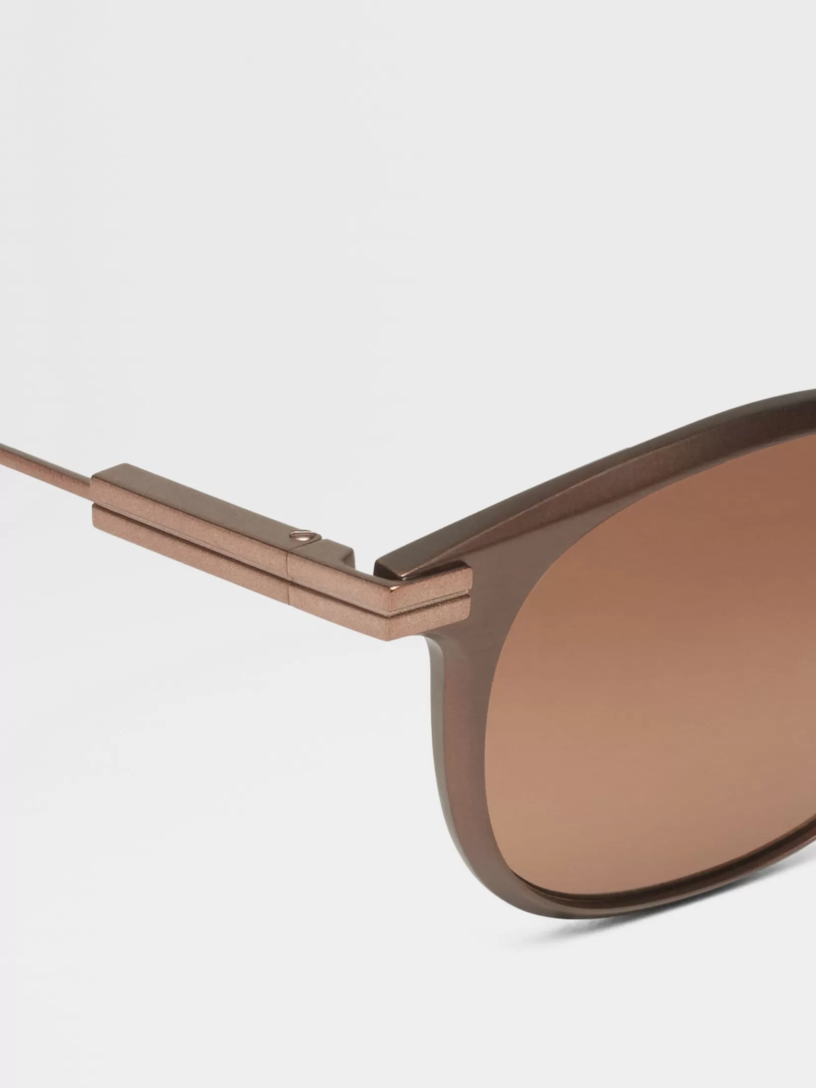 Outlet ZEGNA Gafas de Sol en Aluminio Bronce Oscuro Bronceoscuro