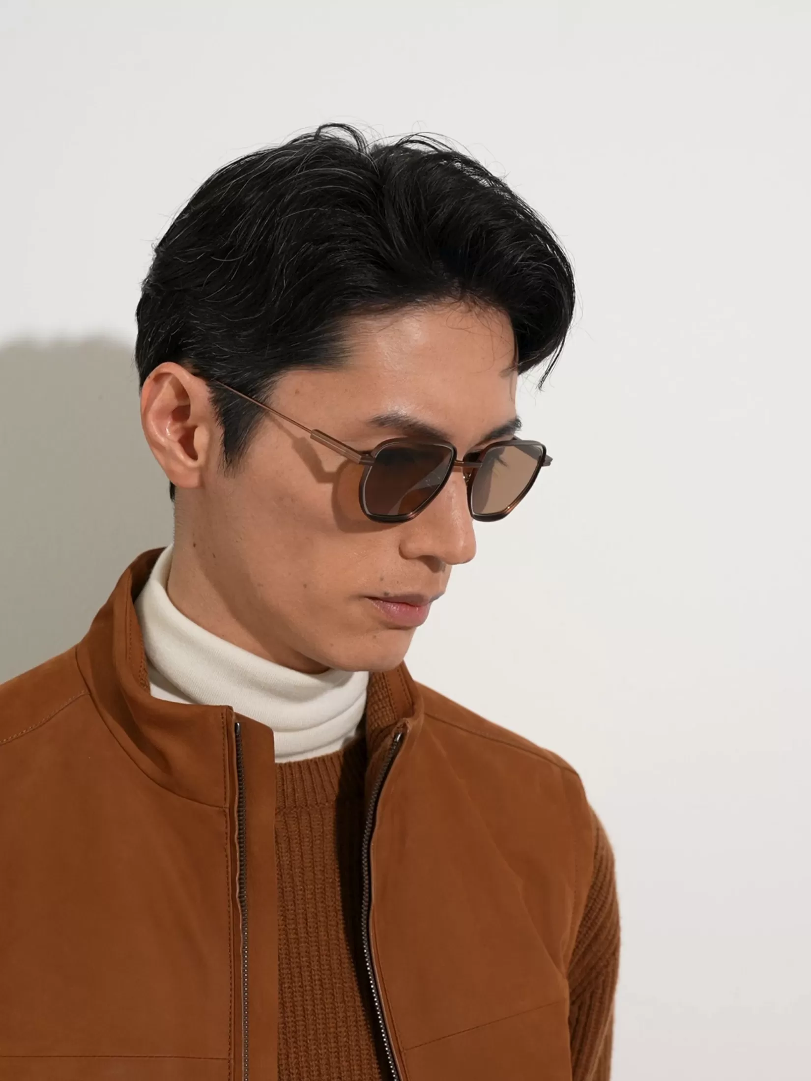 Fashion ZEGNA Gafas de Sol en Metal Color Foliage Anilina Satinado Foliageanilinasatinado