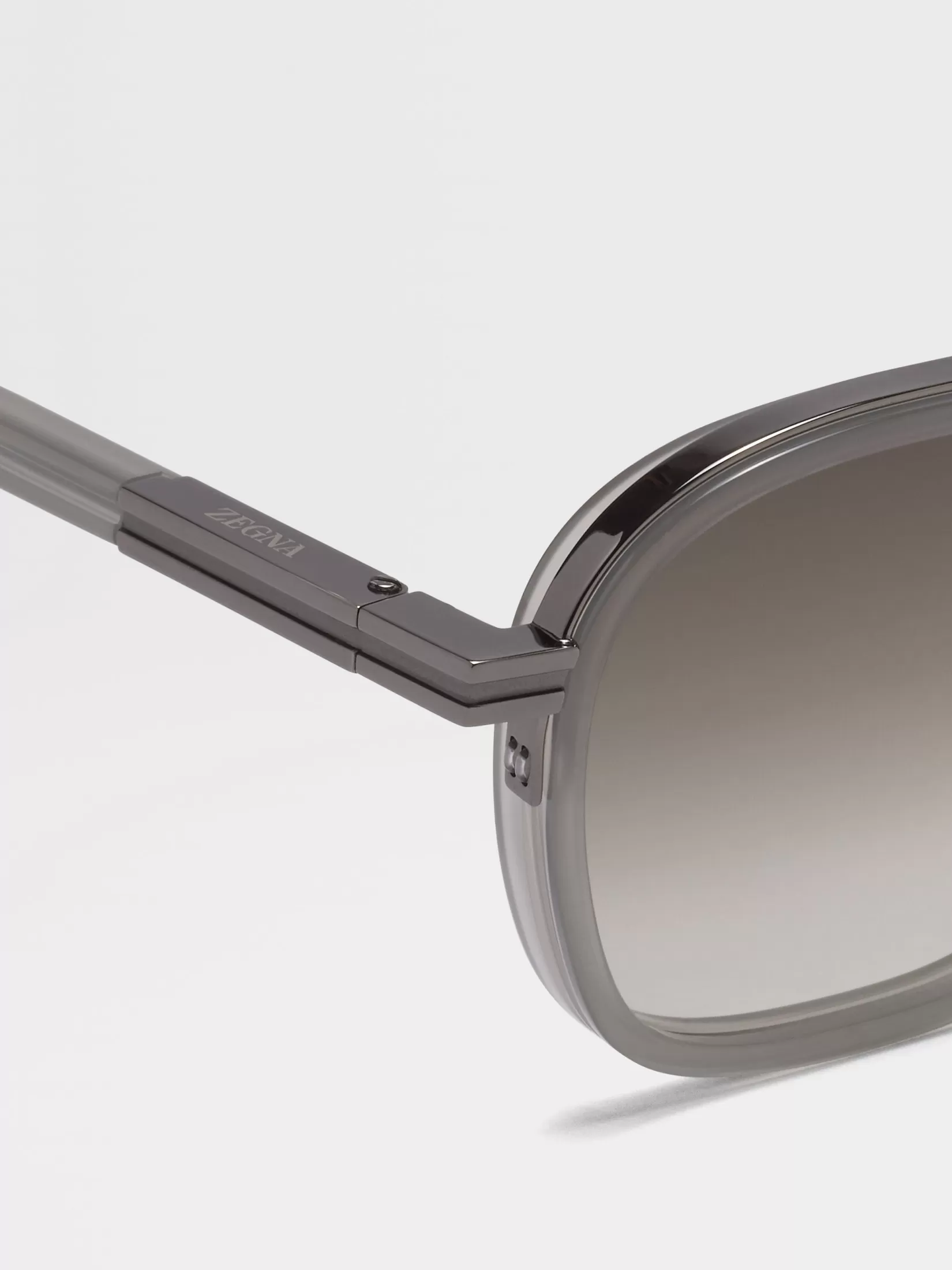 Store ZEGNA Gafas de Sol Orizzonte I en Acetato y Metal Color Gris