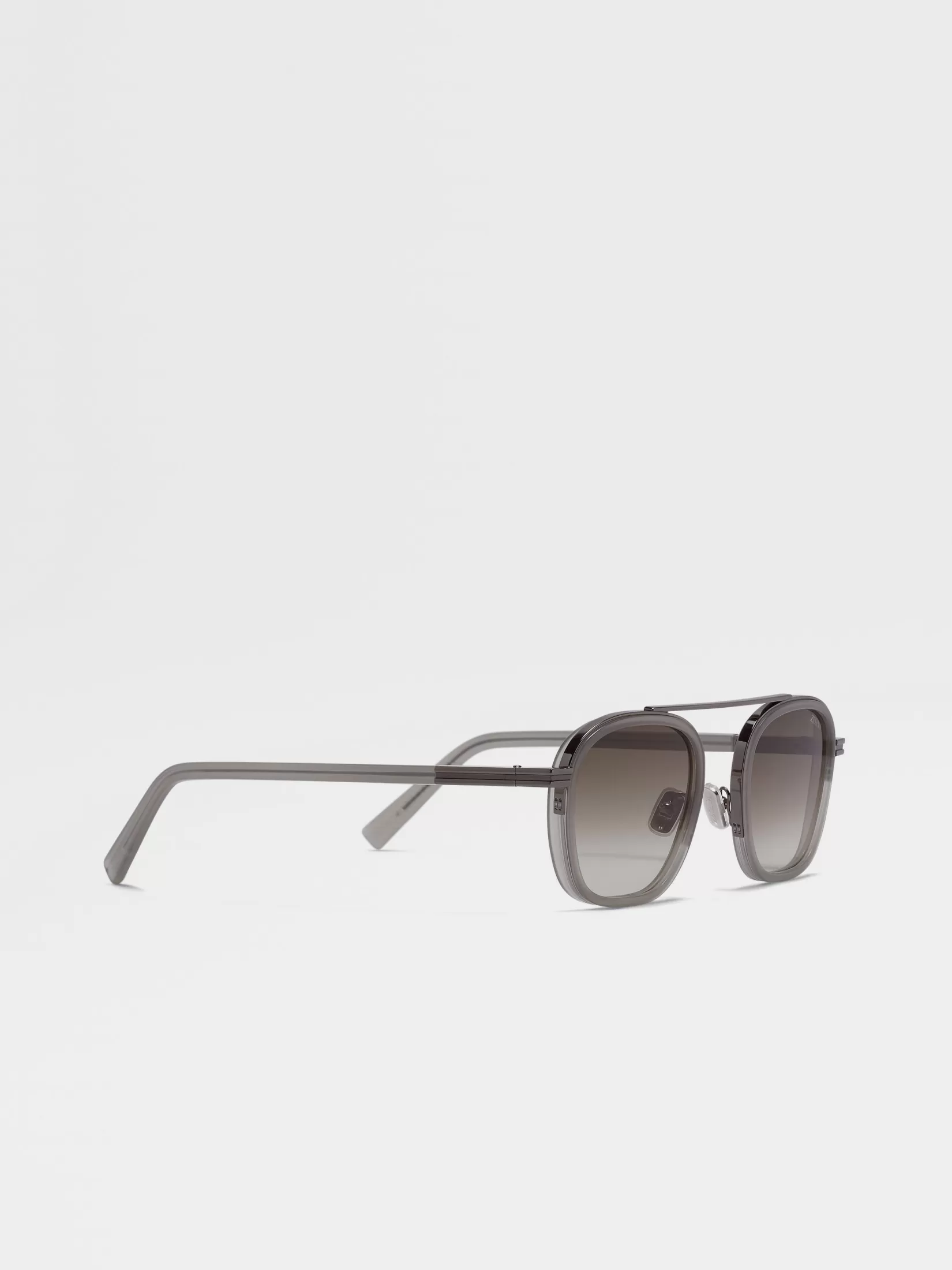 Store ZEGNA Gafas de Sol Orizzonte I en Acetato y Metal Color Gris