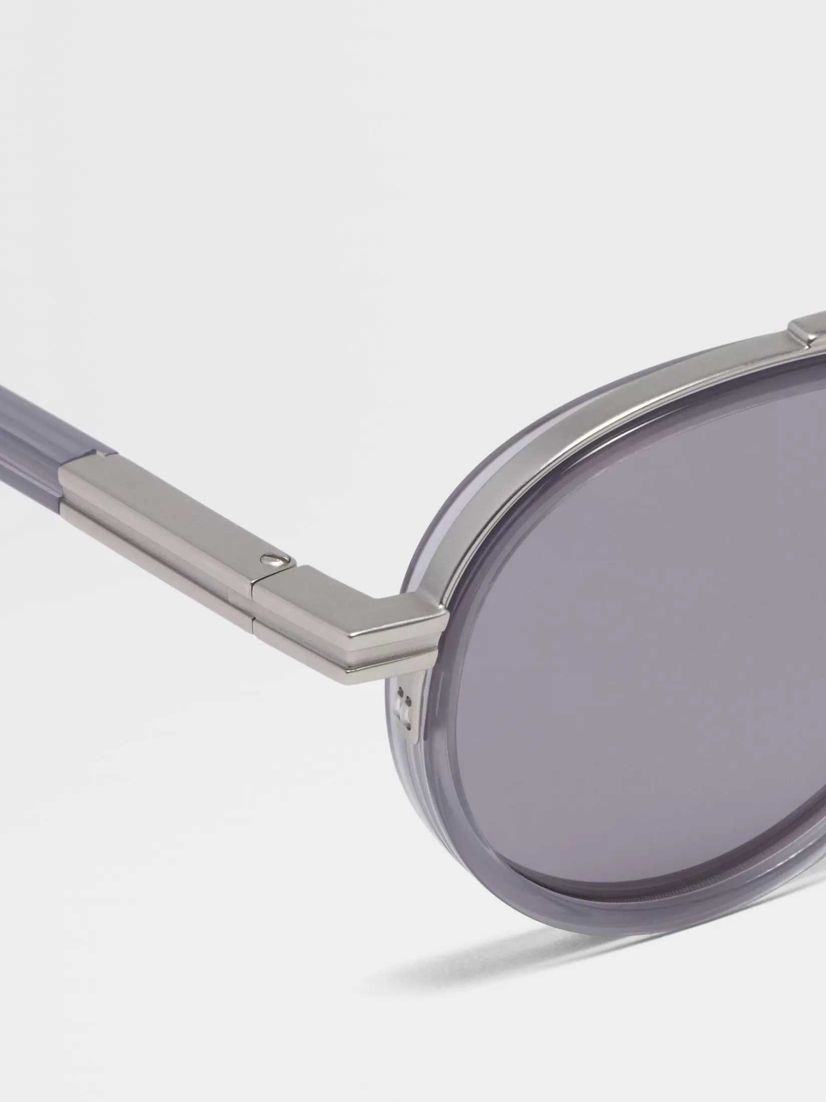 Discount ZEGNA Gafas de Sol Orizzonte II en Acetato y Metal Color Gris Ópalo Grisópalo