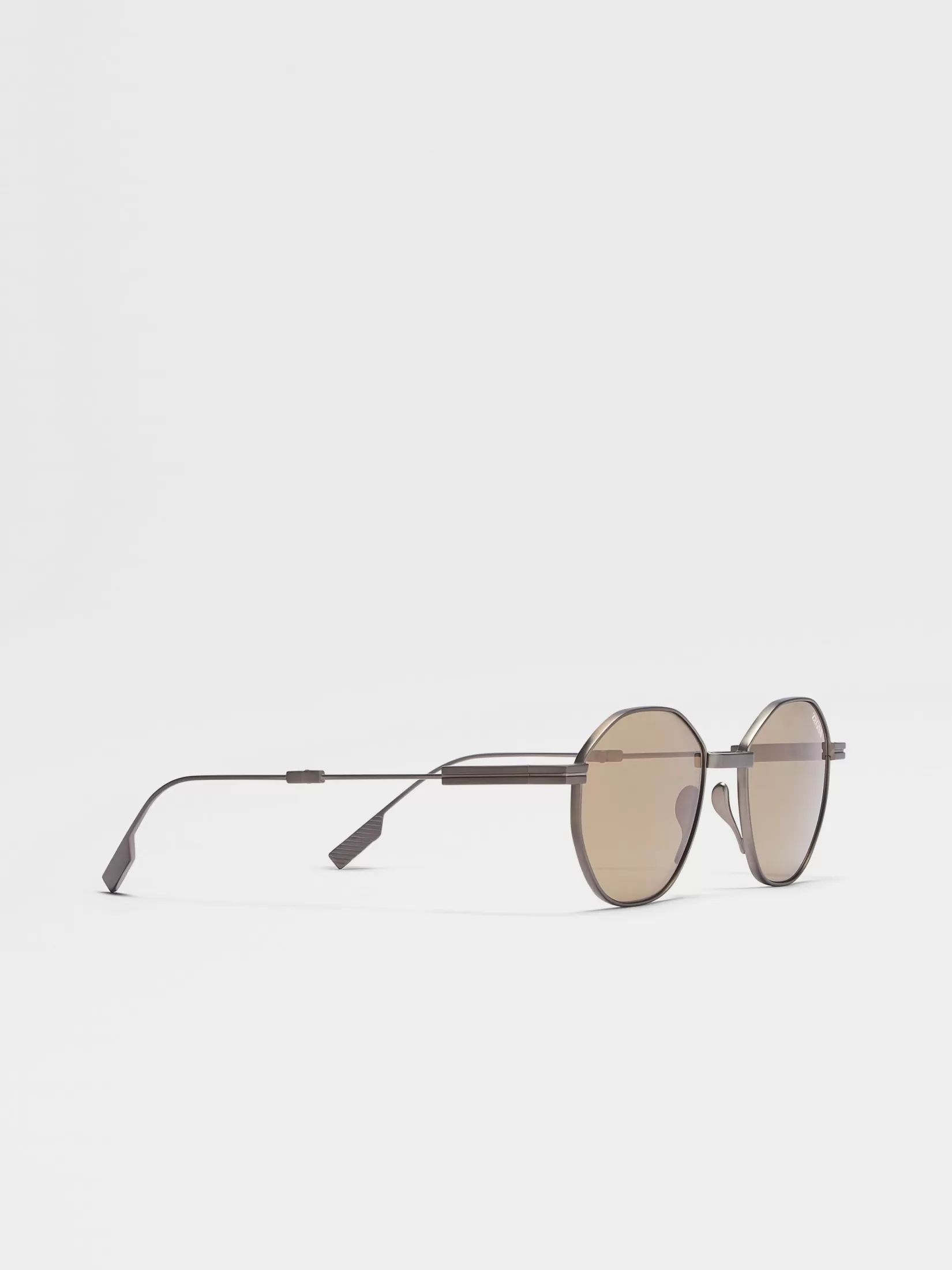 Discount ZEGNA Gafas de Sol Plegables en Titanio Color Bronce Claro Bronceclaro