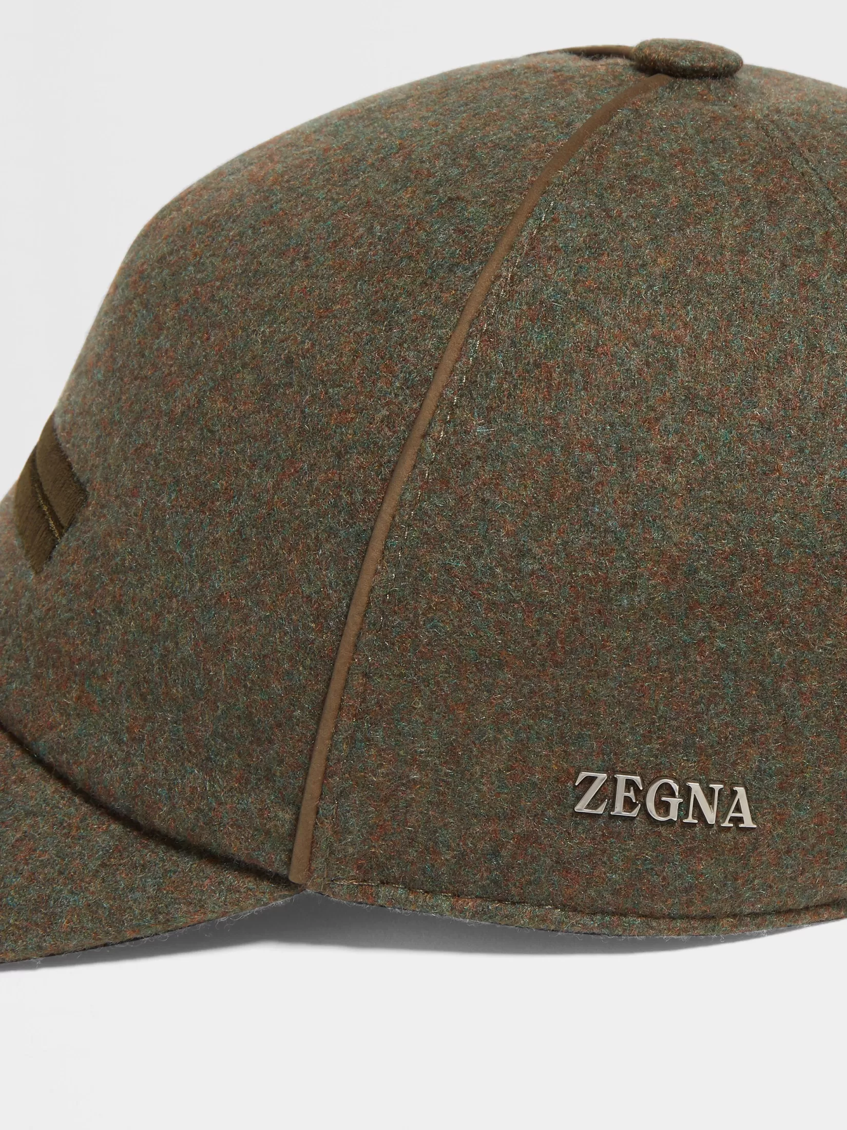 Sale ZEGNA Gorra de Béisbol en Oasi Cashmere Color Verde Militar Jaspeado Verdemilitarjaspeado