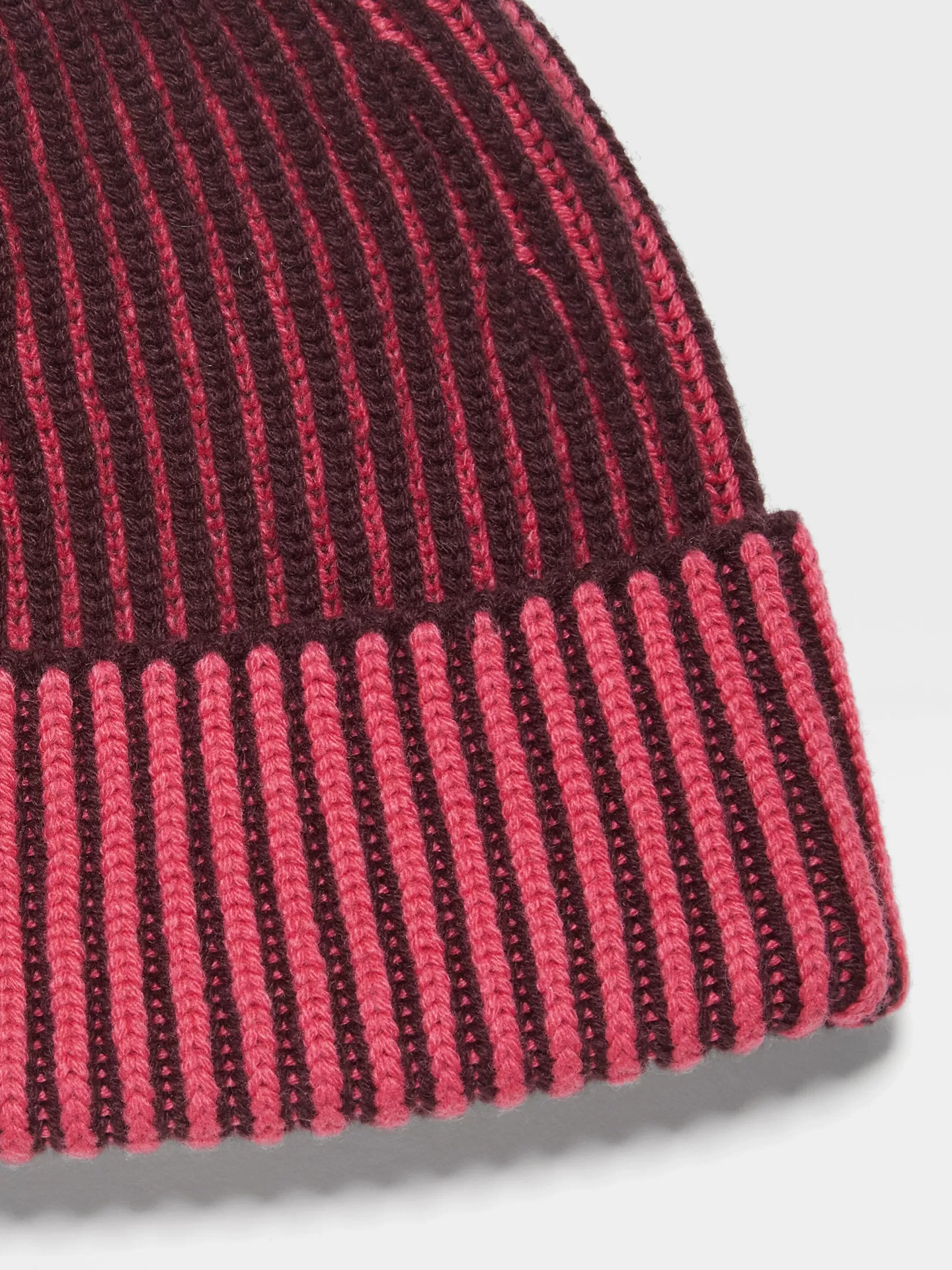 Hot ZEGNA Gorro en Oasi Cashmere Fucsia y Violeta Oscuro Fucsia/Violetaoscuro