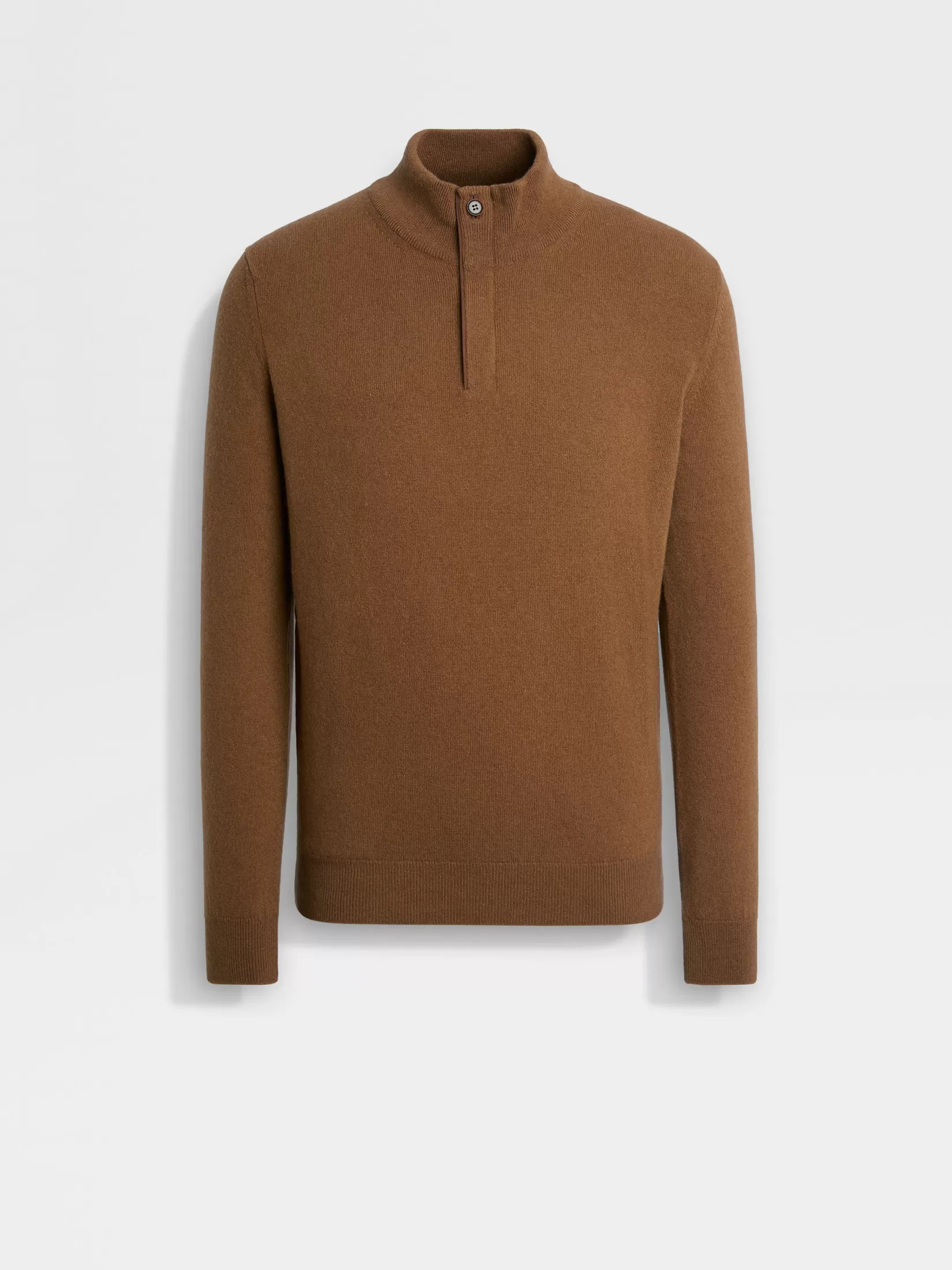 Outlet ZEGNA Jersey con Cuello de Chimenea y Cremallera en Oasi Cashmere Color Foliage Oscuro Mixto Foliageoscuromixto
