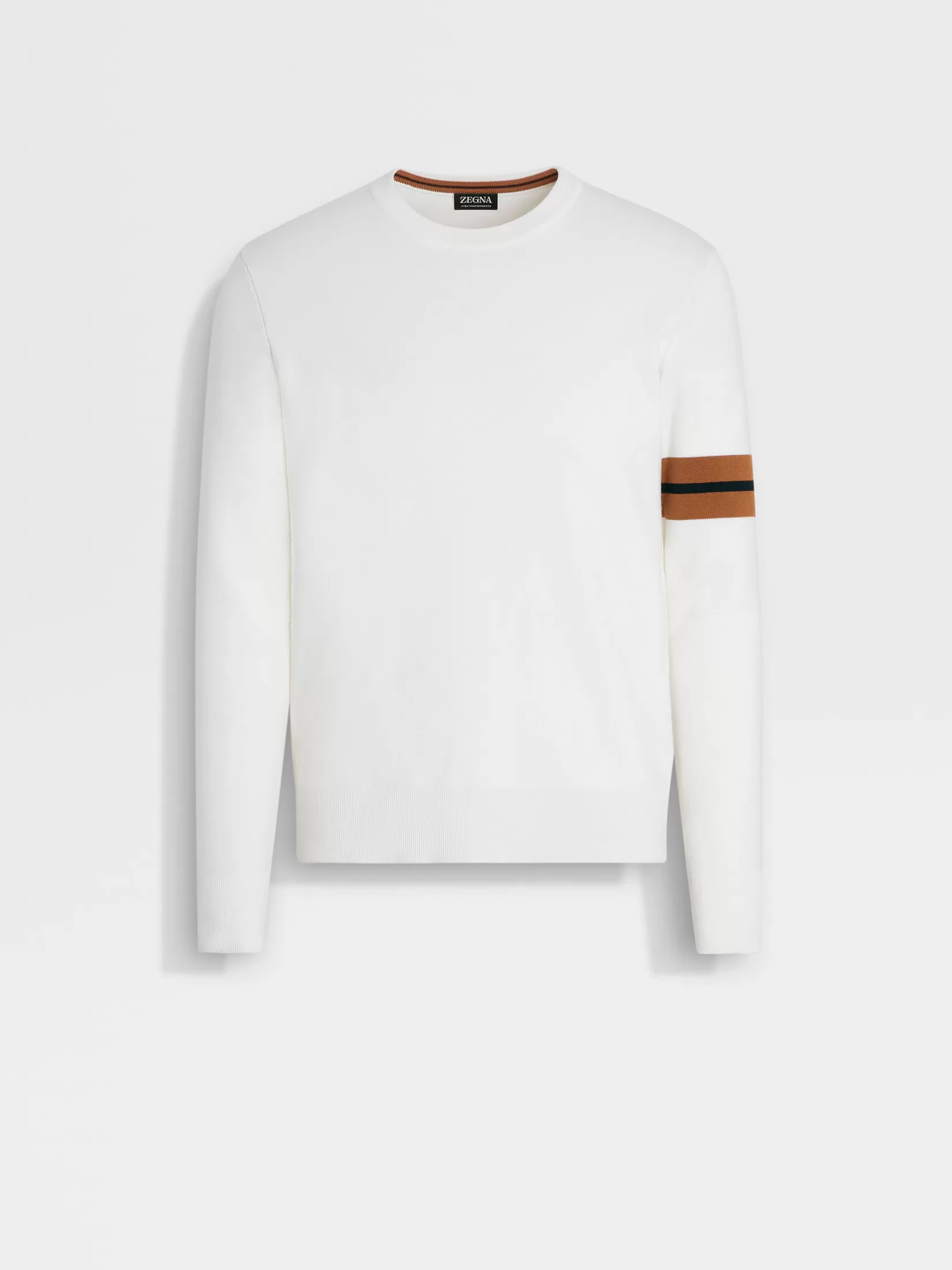 New ZEGNA Jersey de Cuello Redondo en Lana High Performance™ Color Blanco