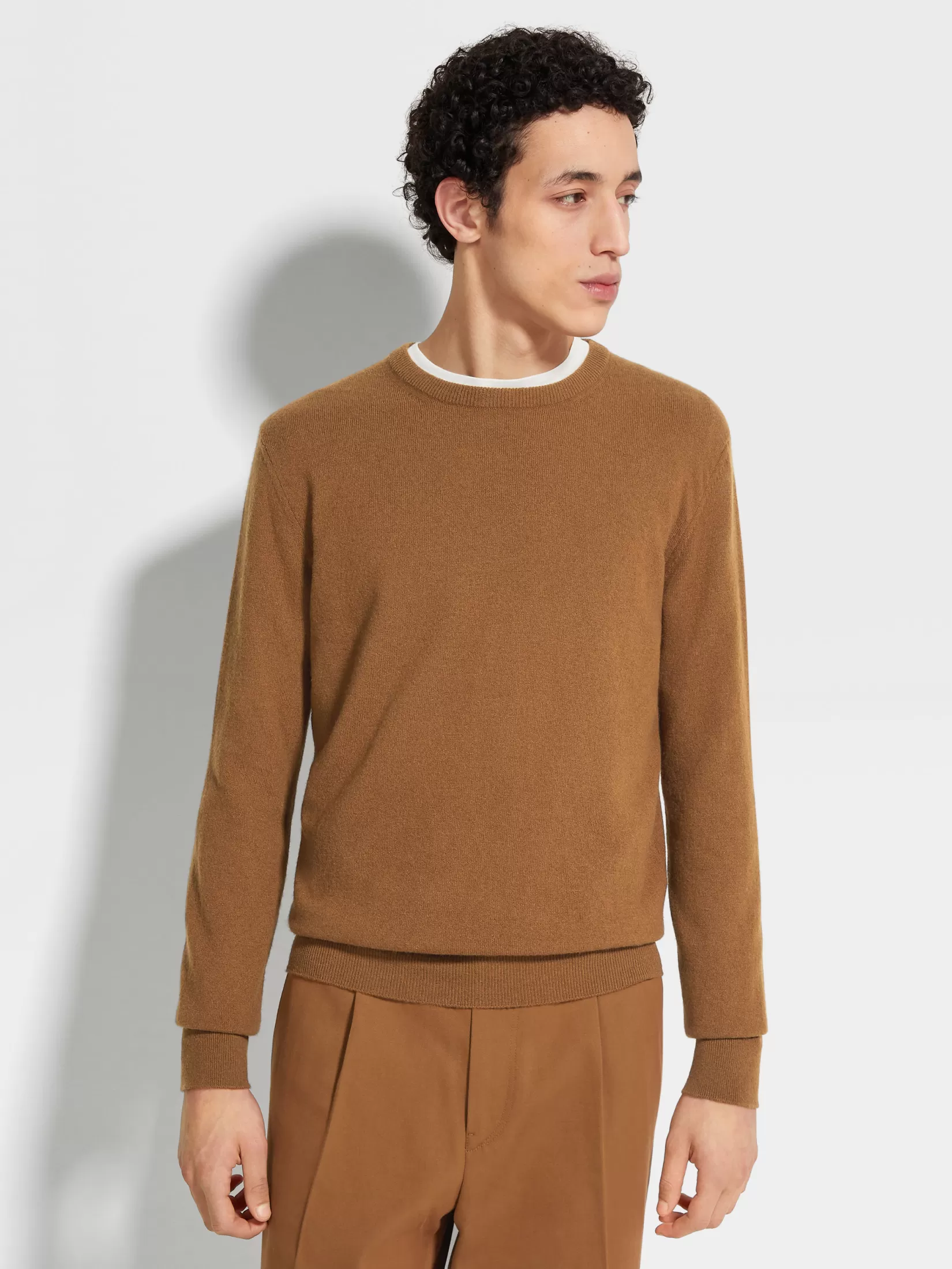 Fashion ZEGNA Jersey de Cuello Redondo en Oasi Cashmere Color Foliage Oscuro Mixto Foliageoscuromixto