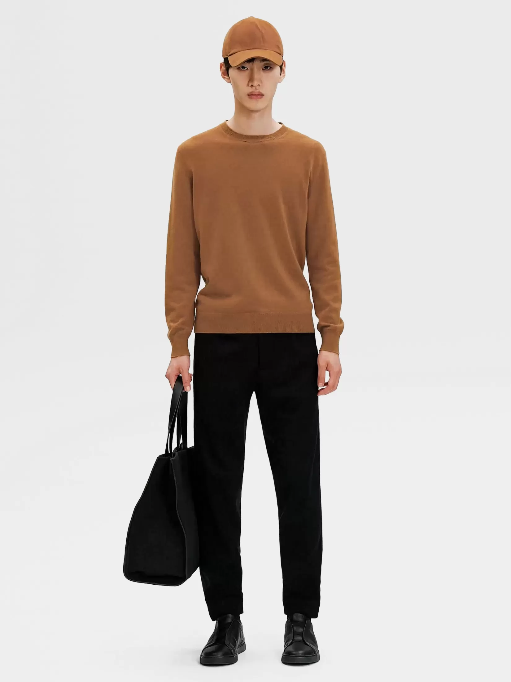 Fashion ZEGNA Jersey de Cuello Redondo en Oasi Cashmere Color Foliage Oscuro Mixto Foliageoscuromixto