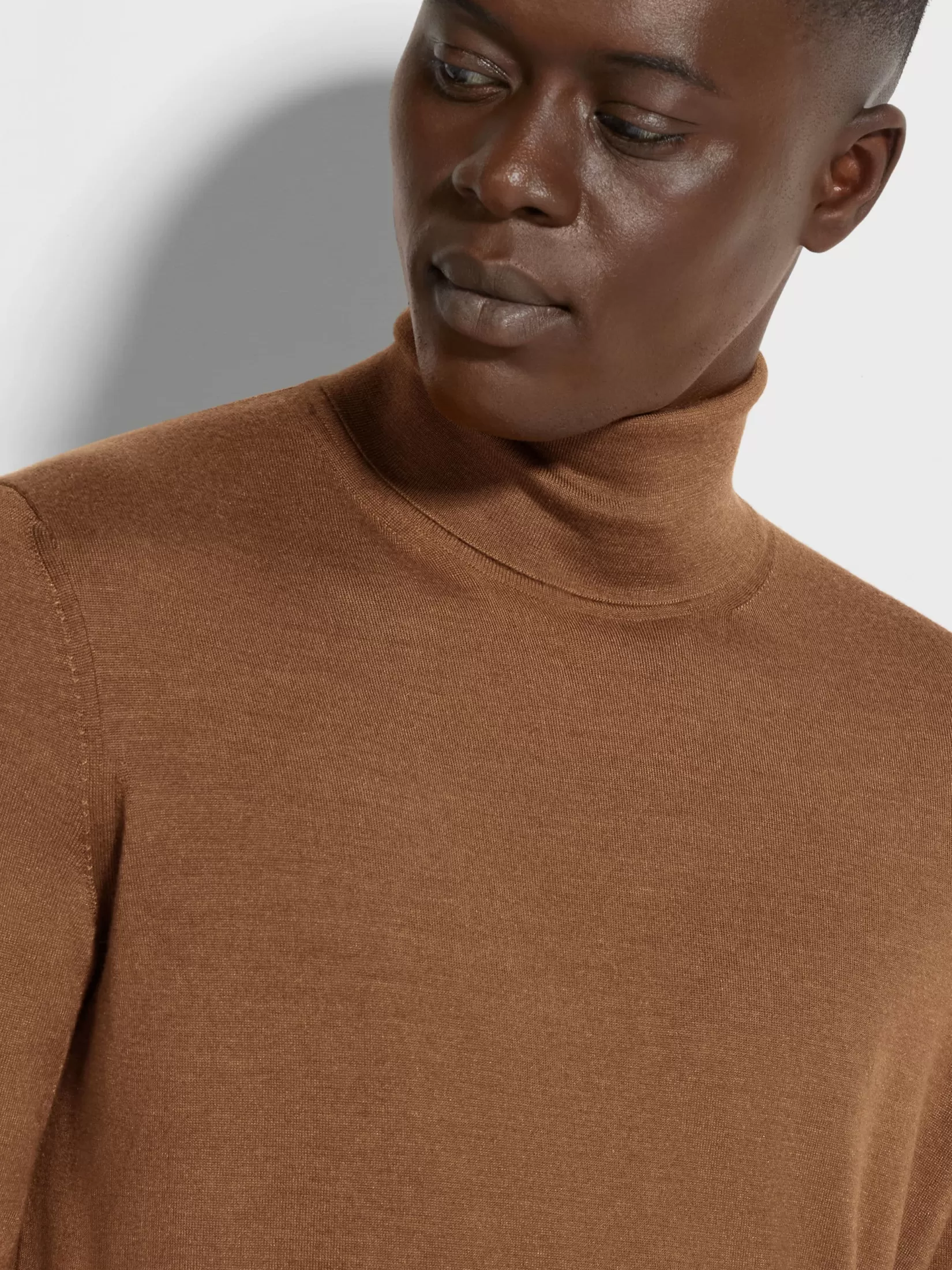 Discount ZEGNA Jersey de Cuello Vuelto en Cashseta Color Foliage Oscuro Mixto Foliageoscuromixto